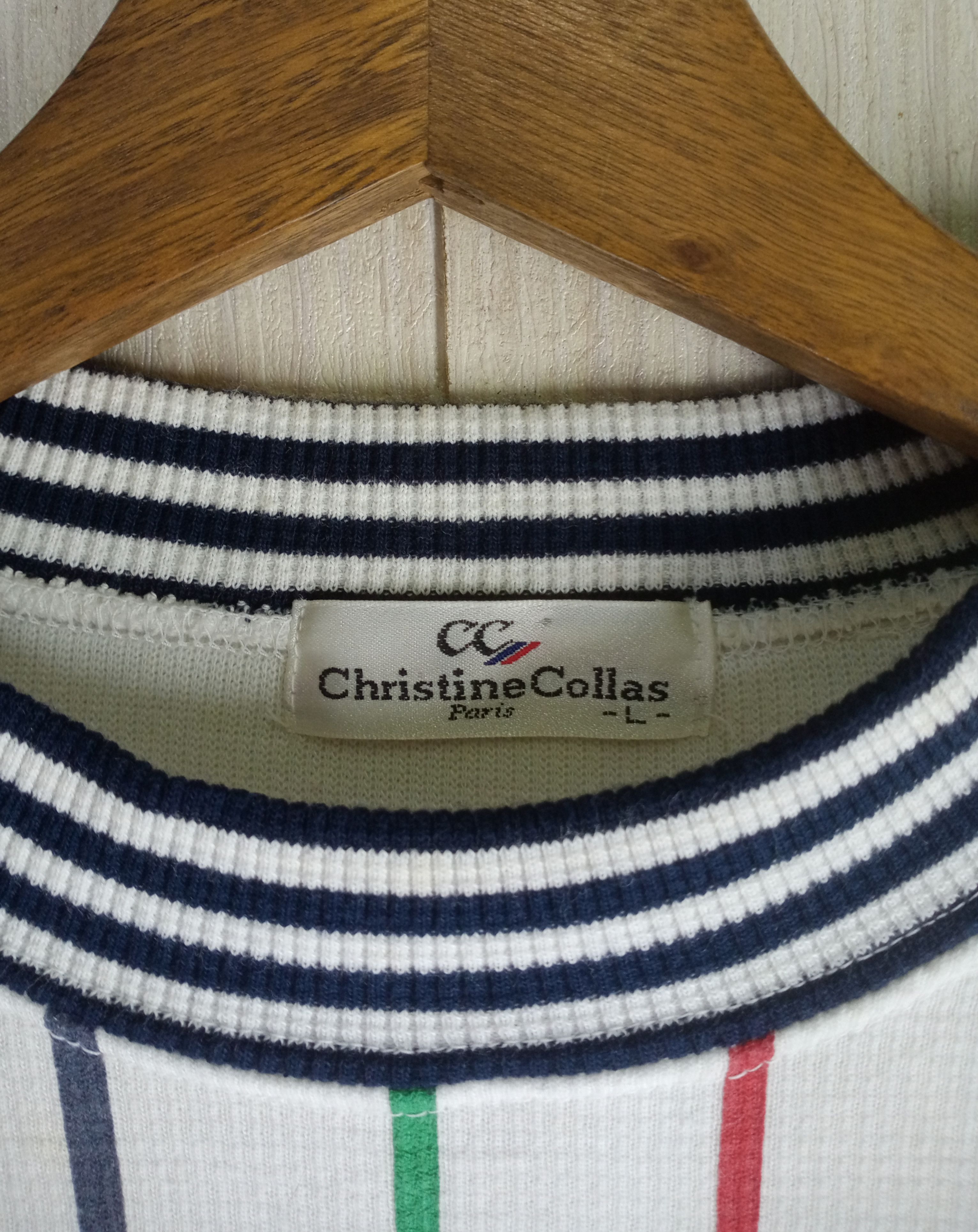 Japanese Brand Vintage 90s Cristine Collas Paris Sports Club Sweatshirt Size US L / EU 52-54 / 3 - 4 Thumbnail
