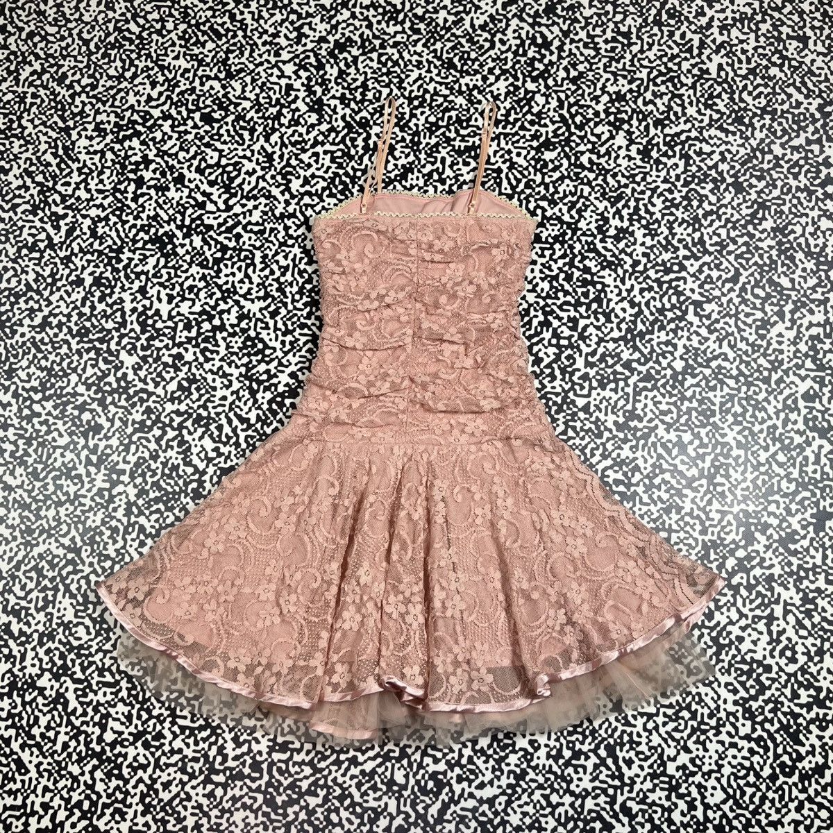 Japanese Brand Vintage Y2K Un Deux Trois Sexy Pink Mesh Mini Dress Size M / US 6-8 / IT 42-44 - 15 Thumbnail