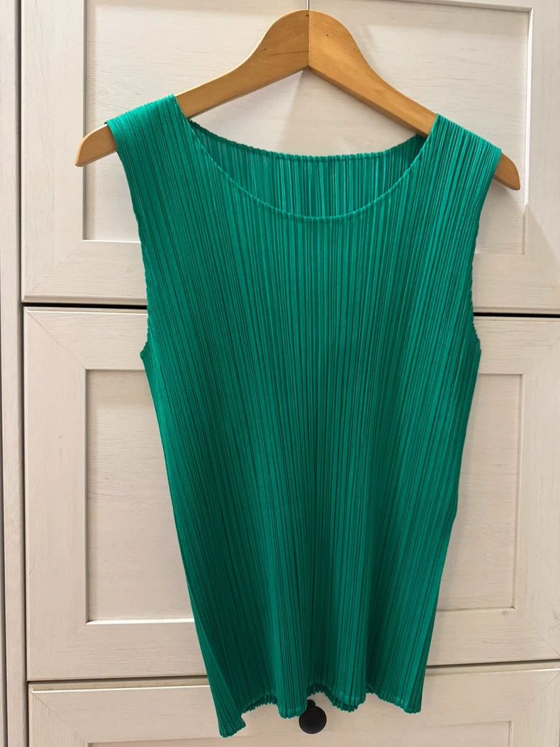 Issey Miyake Issey Miyake size:5 Green pleated vest Size M / US 6-8 / IT 42-44 - 3 Thumbnail