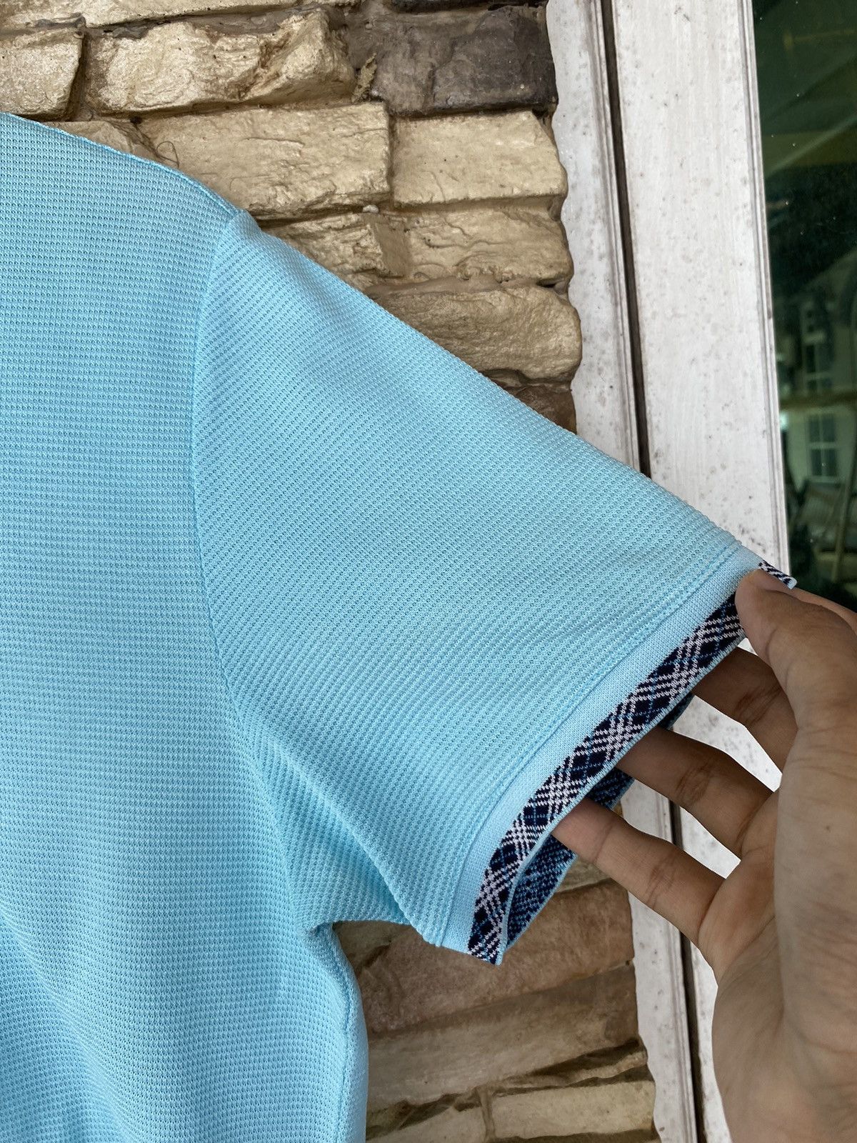 Vintage Vintage Burberry Golf Halfzipper Polo Shirt Size US L / EU 52-54 / 3 - 3 Thumbnail