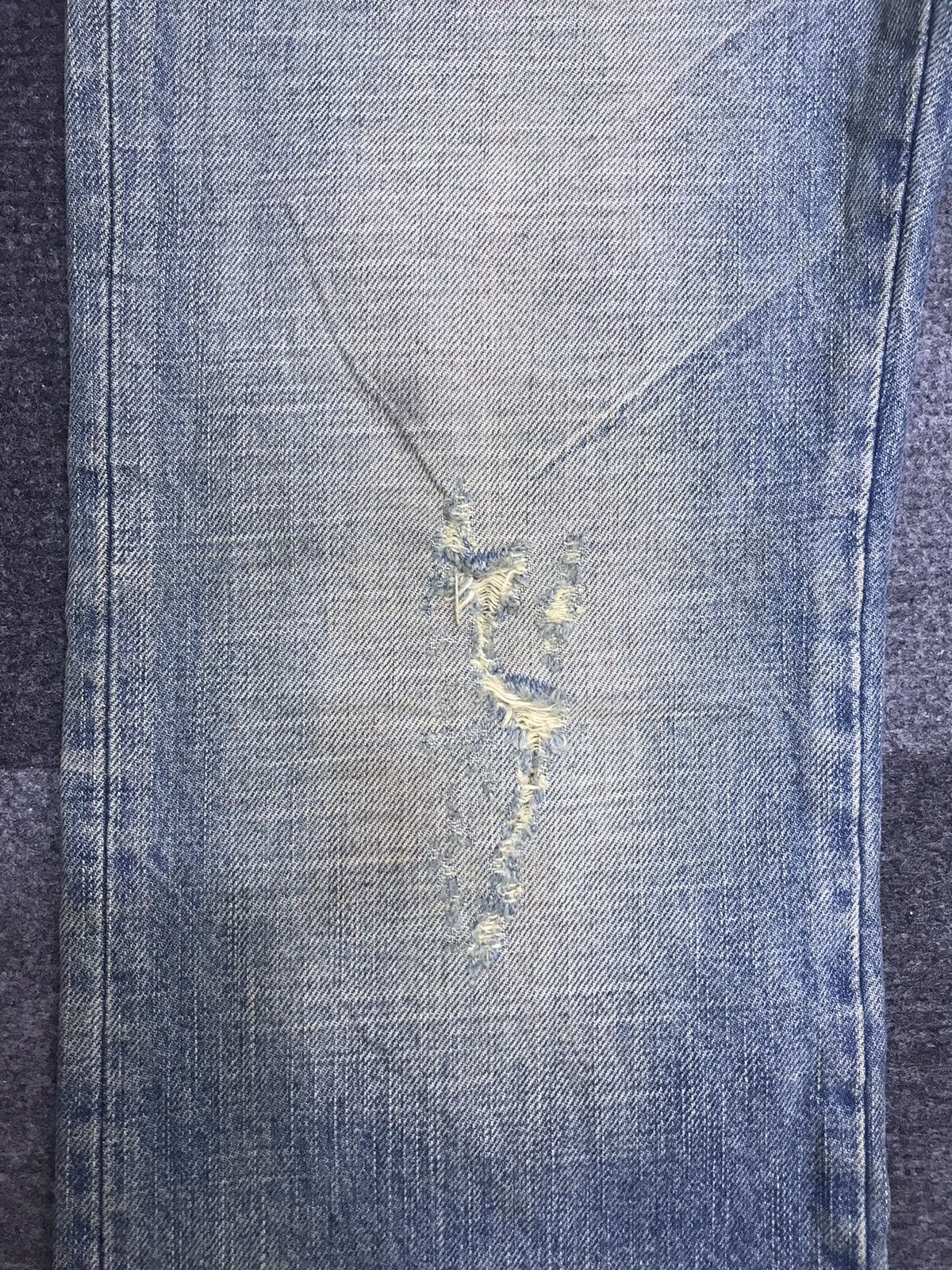 Japanese Brand 💥FLARE💥ARCHIVAL RICO STONE WASH DISTRESSED DENIM F132 Size US 32 / EU 48 - 9 Thumbnail