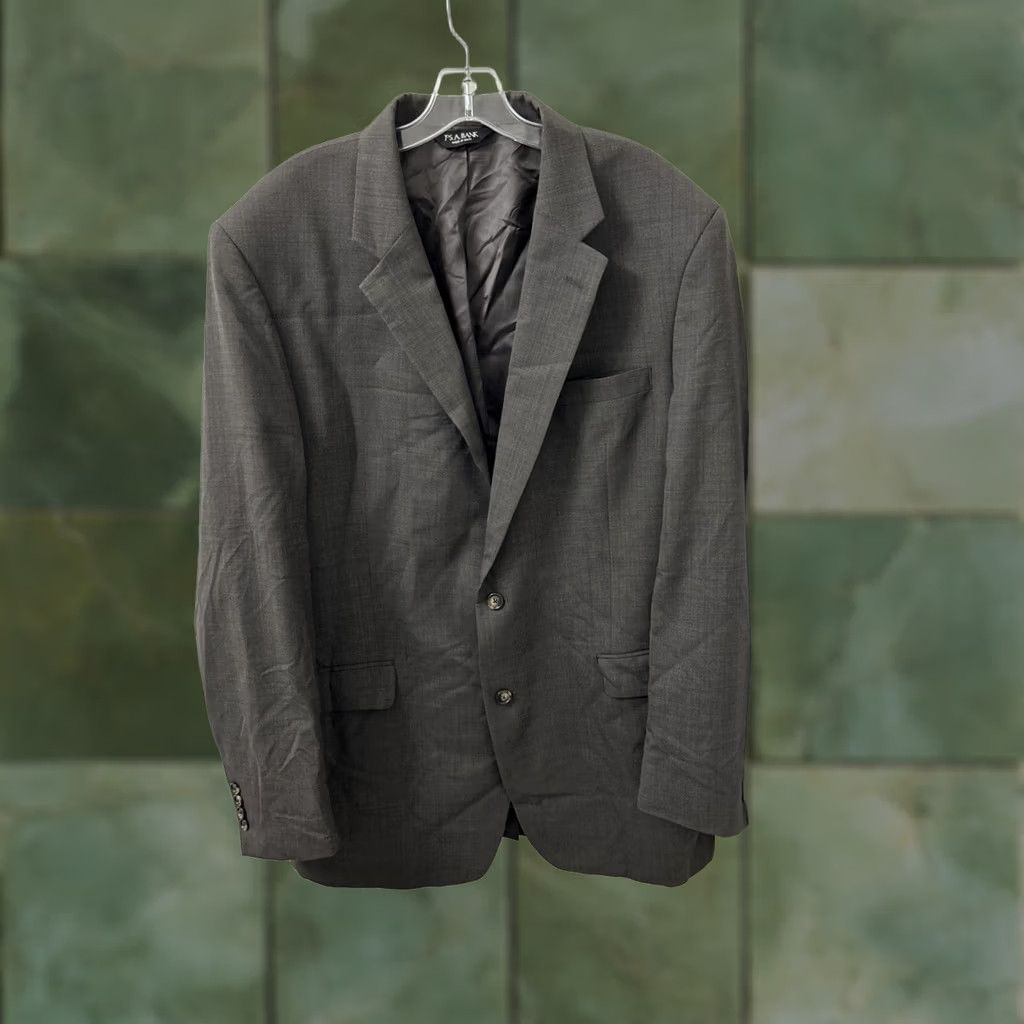 Jos. A. Bank Jos. A. Bank Sport Coat Jacket Mens 46XL Gray Wool 2 Button Classic Notch Lapel Size US XXL / EU 58 / 5 - 1 Thumbnail