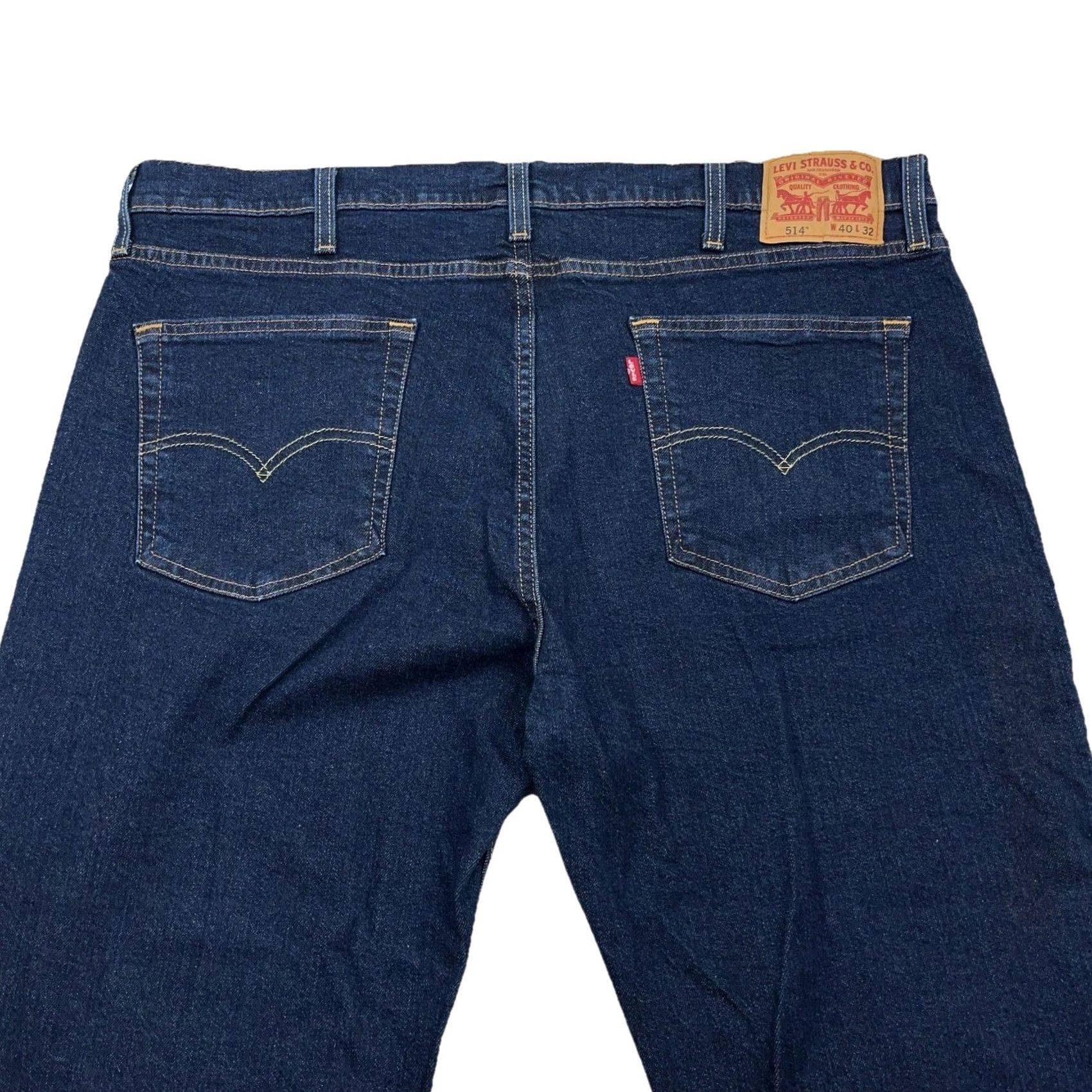 Levi's Levi's 514 Jeans Men 40x32 Slim Straight Dark Wash Denim Pants Stretch Size US 40 / EU 56 - 4 Thumbnail