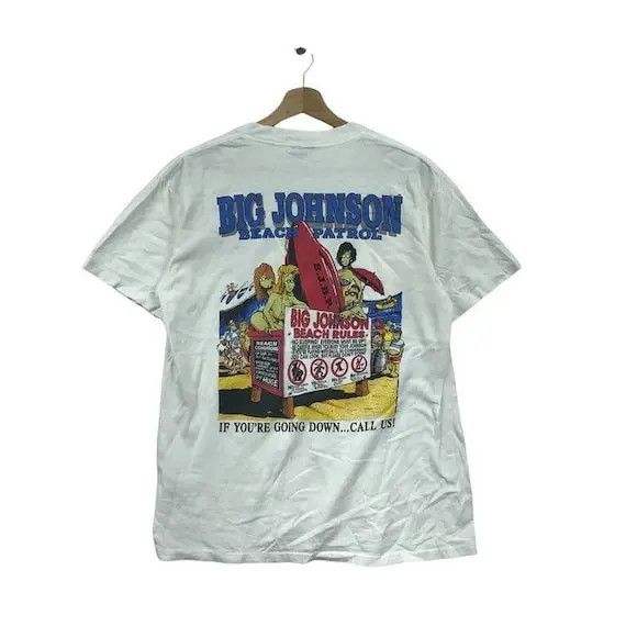 Vintage Vtg BIG JOHNSON COMIC Beach Patrol Surfing Tee Shirt Nomus Size US M / EU 48-50 / 2 - 5 Thumbnail