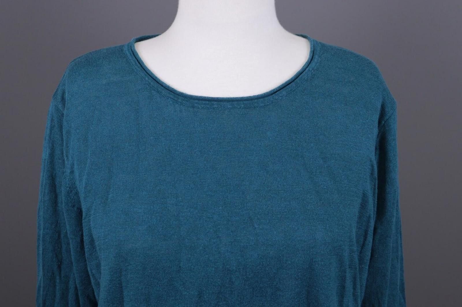 Designer Gudrun Sjoden Blue Linen Lagenlook A-Line Dress Size L Size L / US 10 / IT 46 - 2 Thumbnail