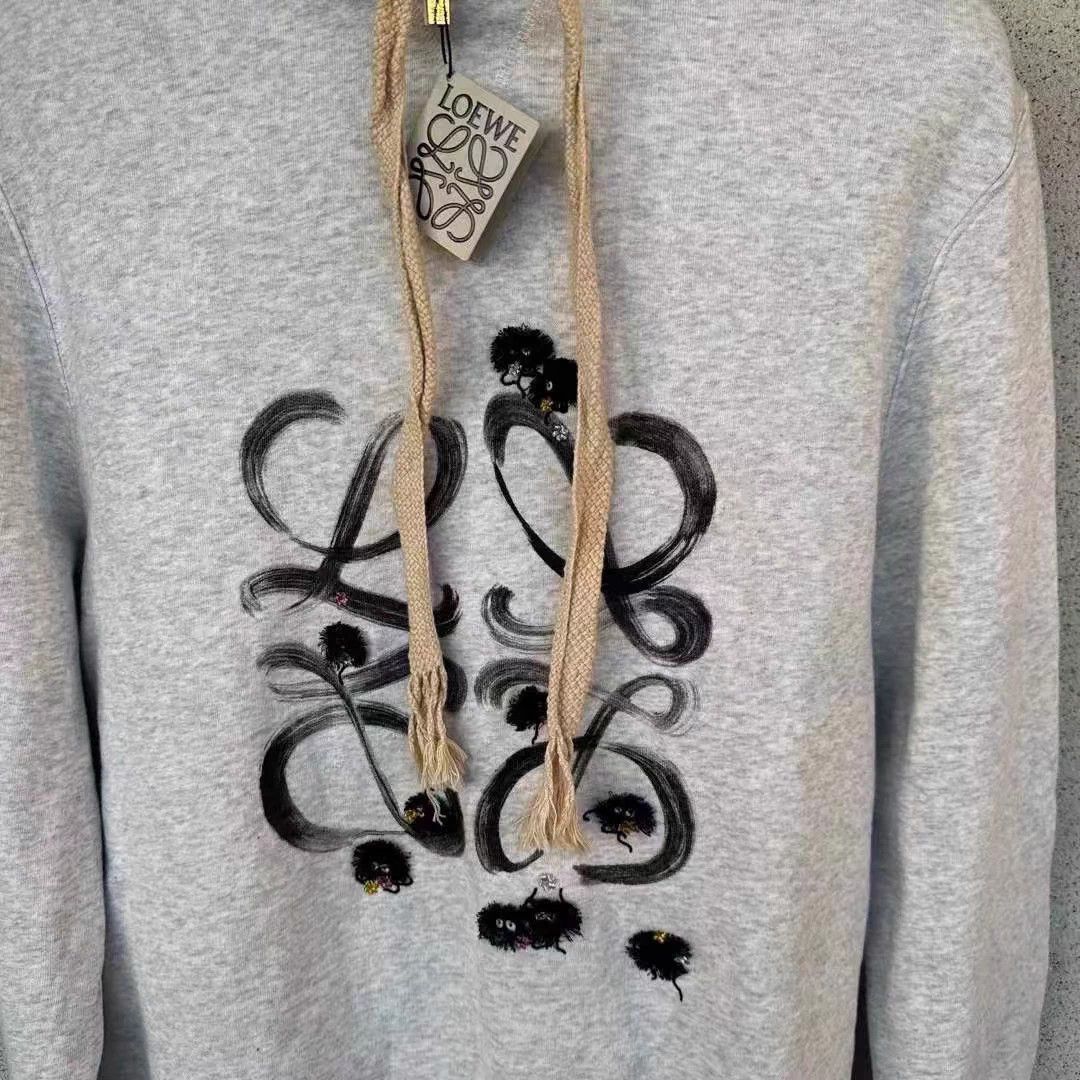 Loewe Loewe Black Oversize Hoodie Size S / US 4 / IT 40 - 3 Thumbnail