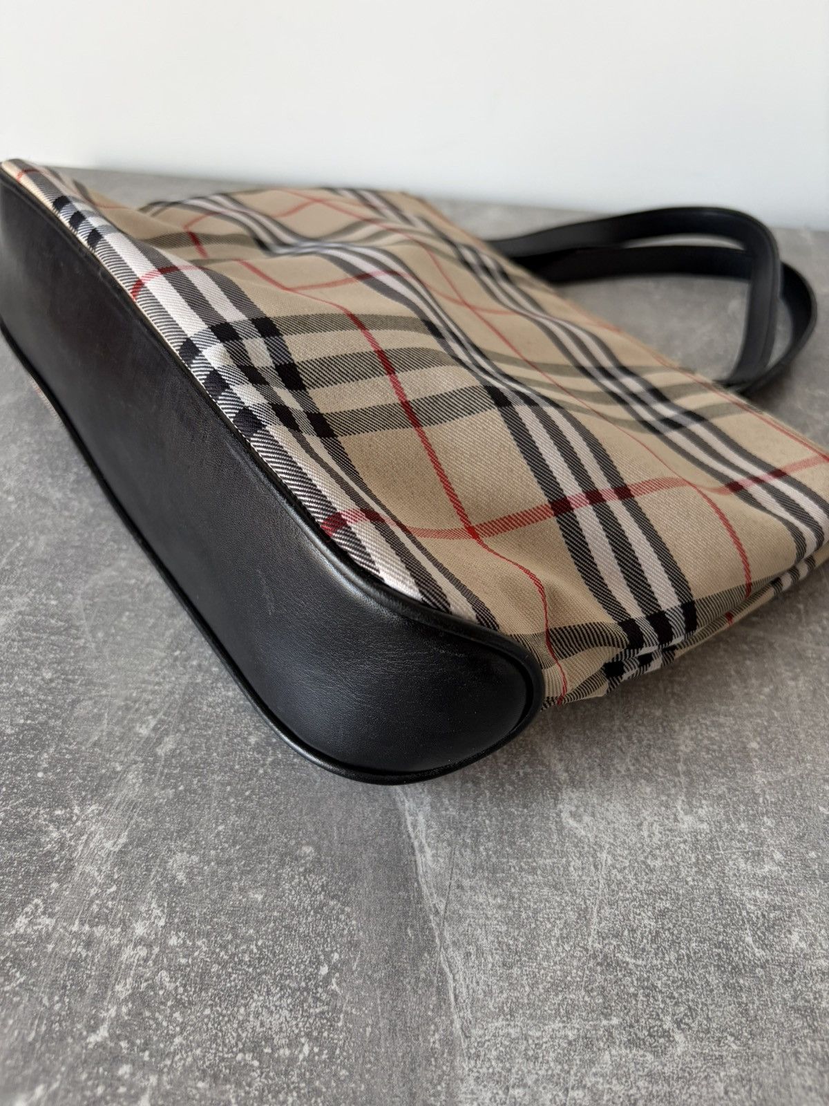 Burberry Rare Burberry Blue Label Tote Nova Check Beige Canvas Bag Size ONE SIZE - 21 Thumbnail