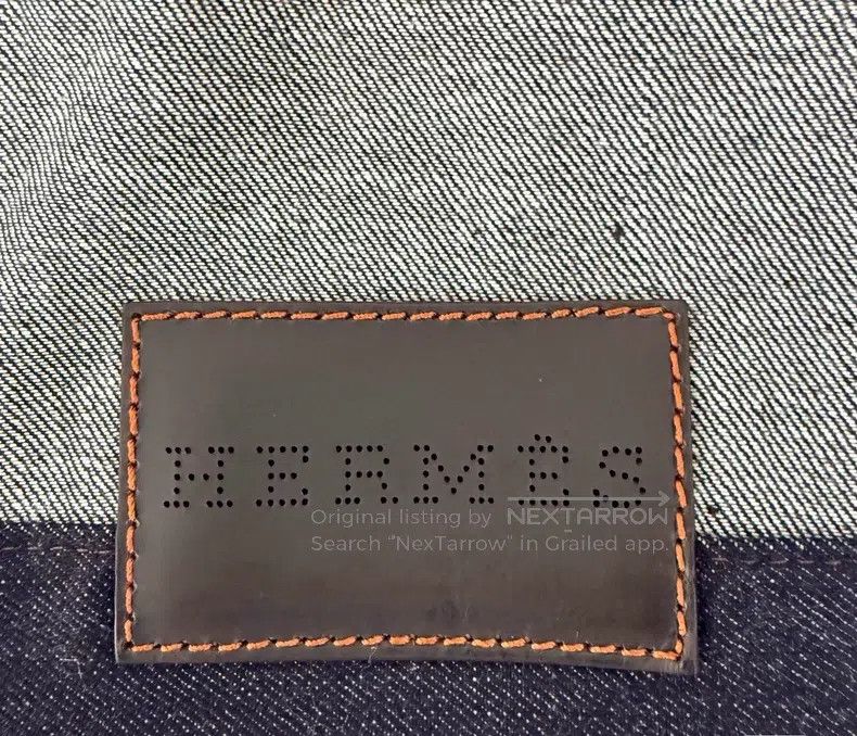 Hermes Hermes Denim jacket, leather patch denim jacket Size US S / EU 44-46 / 1 - 9 Thumbnail