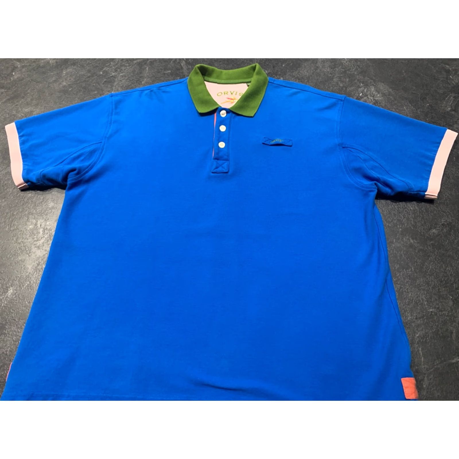 Orvis Orvis Polo Shirt Casual Fishing Hiking Mens XL Blue Heavyweight Short Sleeve Size US XL / EU 56 / 4 - 2 Thumbnail