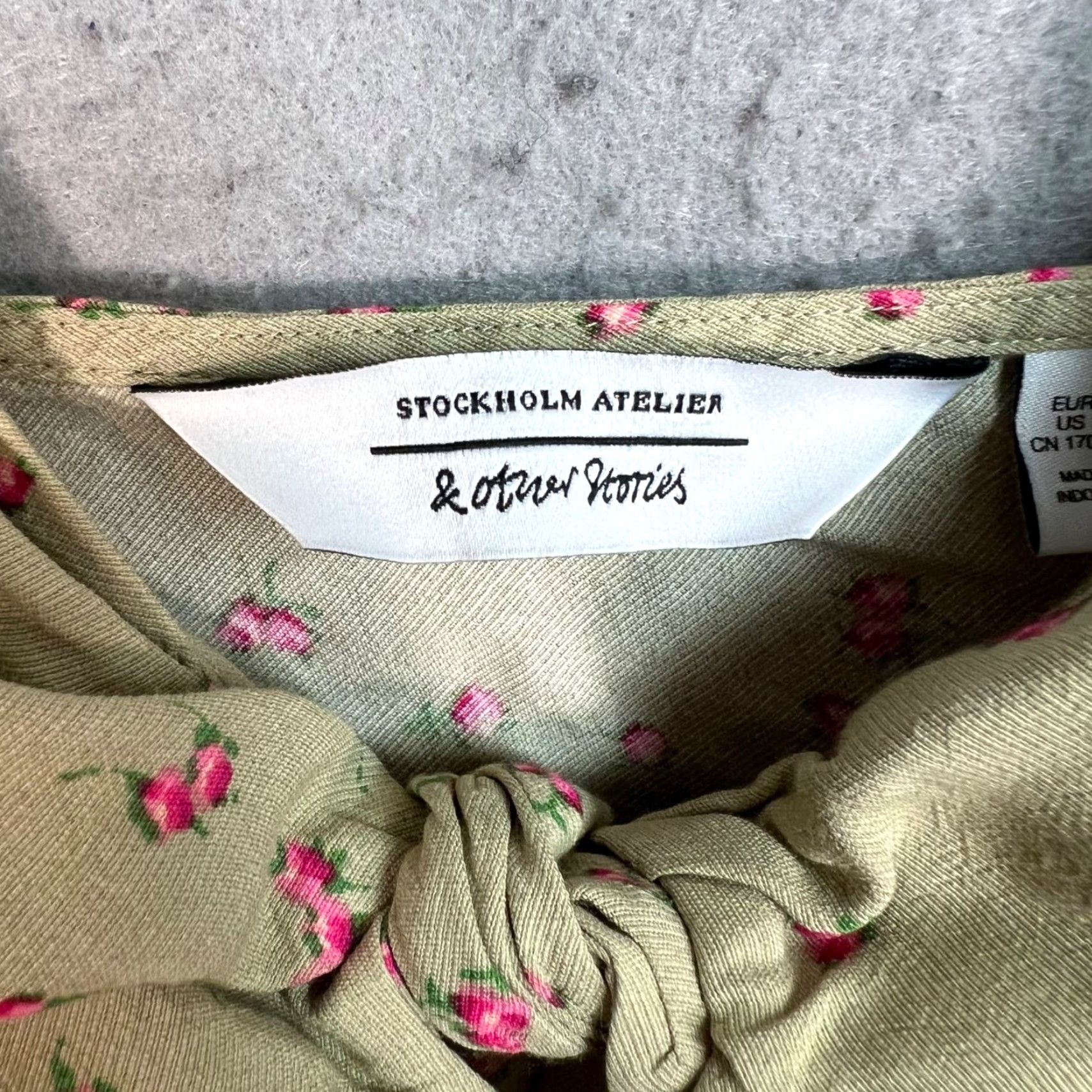 & Other Stories & Other Stories Floral Tank Womens 10 Beige Spaghetti Strap Casual Summer 10 Womens Size L / US 10 / IT 46 - 3 Thumbnail