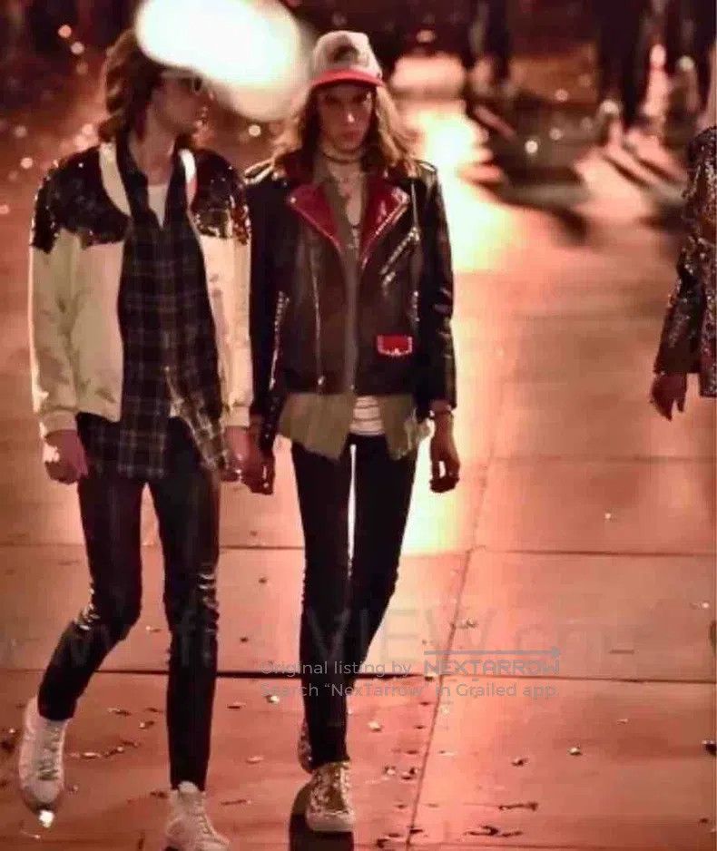 Saint Laurent Paris Saint Laurent Paris Silver Thread Lace-Up Sneakers Size US 7 / EU 40 - 9 Thumbnail
