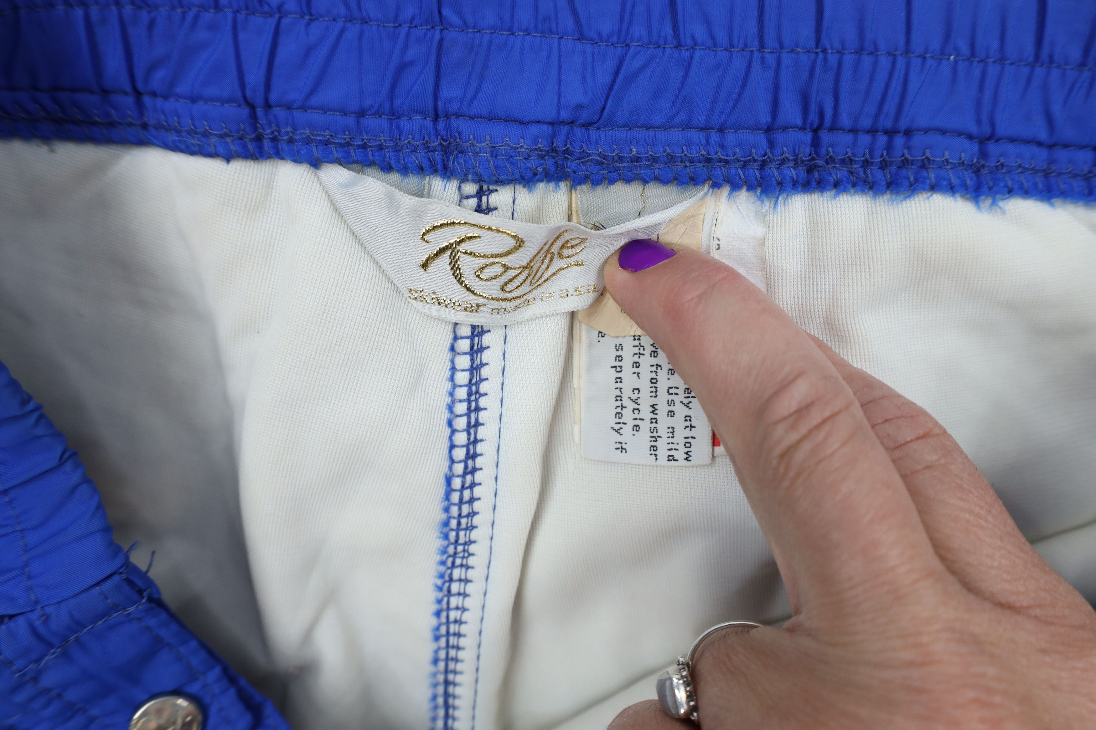 Vintage Vintage 70s Streetwear Lined Winter Snow Pants Blue USA Size US 34 / EU 50 - 9 Thumbnail