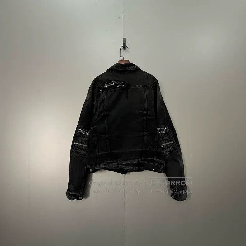 Amiri Amiri Size M Patchwork Zipper Cashew Flower Denim Jacket Size US M / EU 48-50 / 2 - 2 Thumbnail