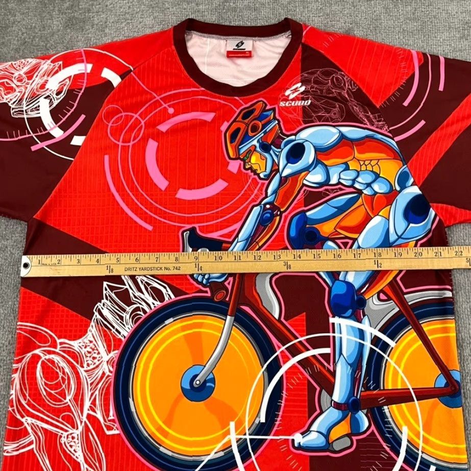 Peter Millar Scudo Shirt Graphic Futuristic Performance Stretch Train XL Cycling Biking Mens Size US XL / EU 56 / 4 - 5 Thumbnail