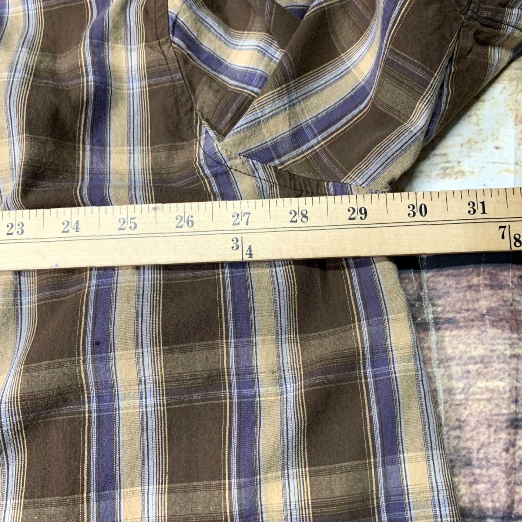 Rails Open Trails Mens Short Sleeve Shirt XXXL Brown Blue Tan Plaid Button Up Shirt Size US XXL / EU 58 / 5 - 3 Thumbnail