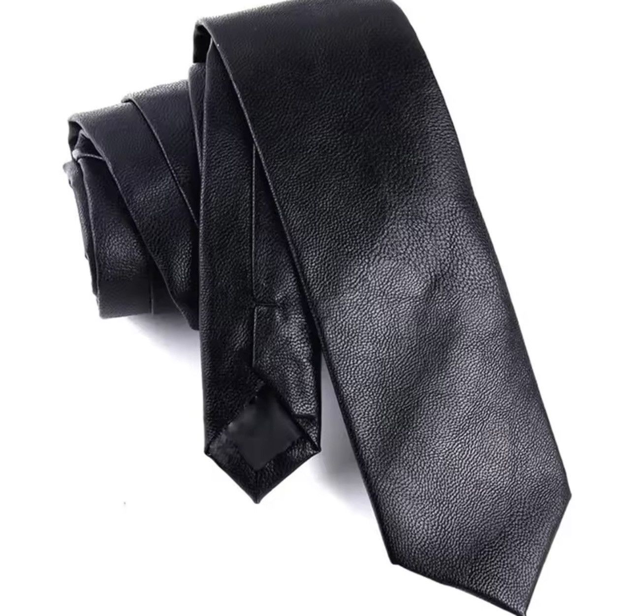 Other Casual Pu Leather Black Men’s Ties Size ONE SIZE - 1 Thumbnail