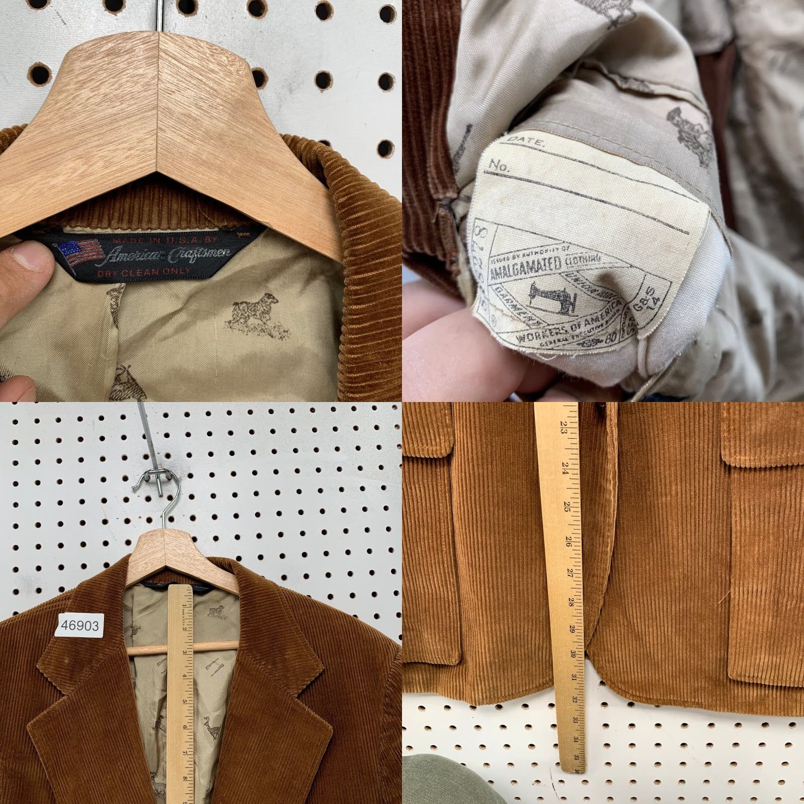Vintage Vintage Cricketeer Corduroy Sport Coat Blazer Mens 42 Brown Heavyweight USA Blazer 60s 70s Mens Size 42R - 8 Thumbnail