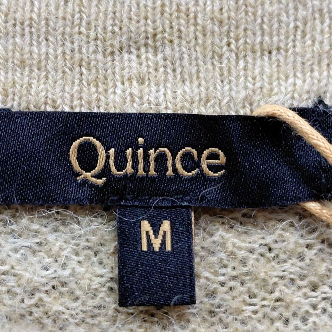 Quince Quince Alpaca Blend Sweater Beige Solid Knit Women Size M Crew Neck Lightweight Casual Travel Pullover Size M / US 6-8 / IT 42-44 - 3 Thumbnail