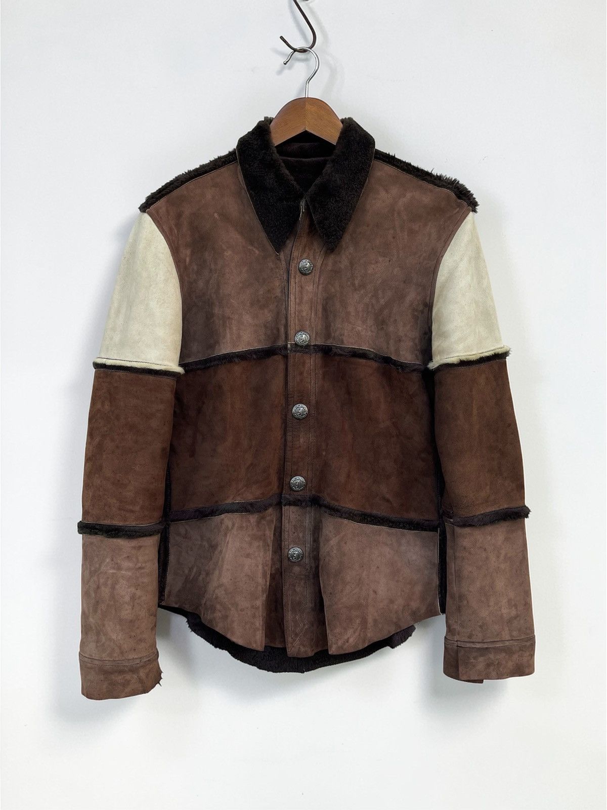 A&G Rock 🔥RARE🔥 SKKIN USA FAUX FUR LINING SHERLING LEATHER JACKET Size US M / EU 48-50 / 2 - 4 Thumbnail
