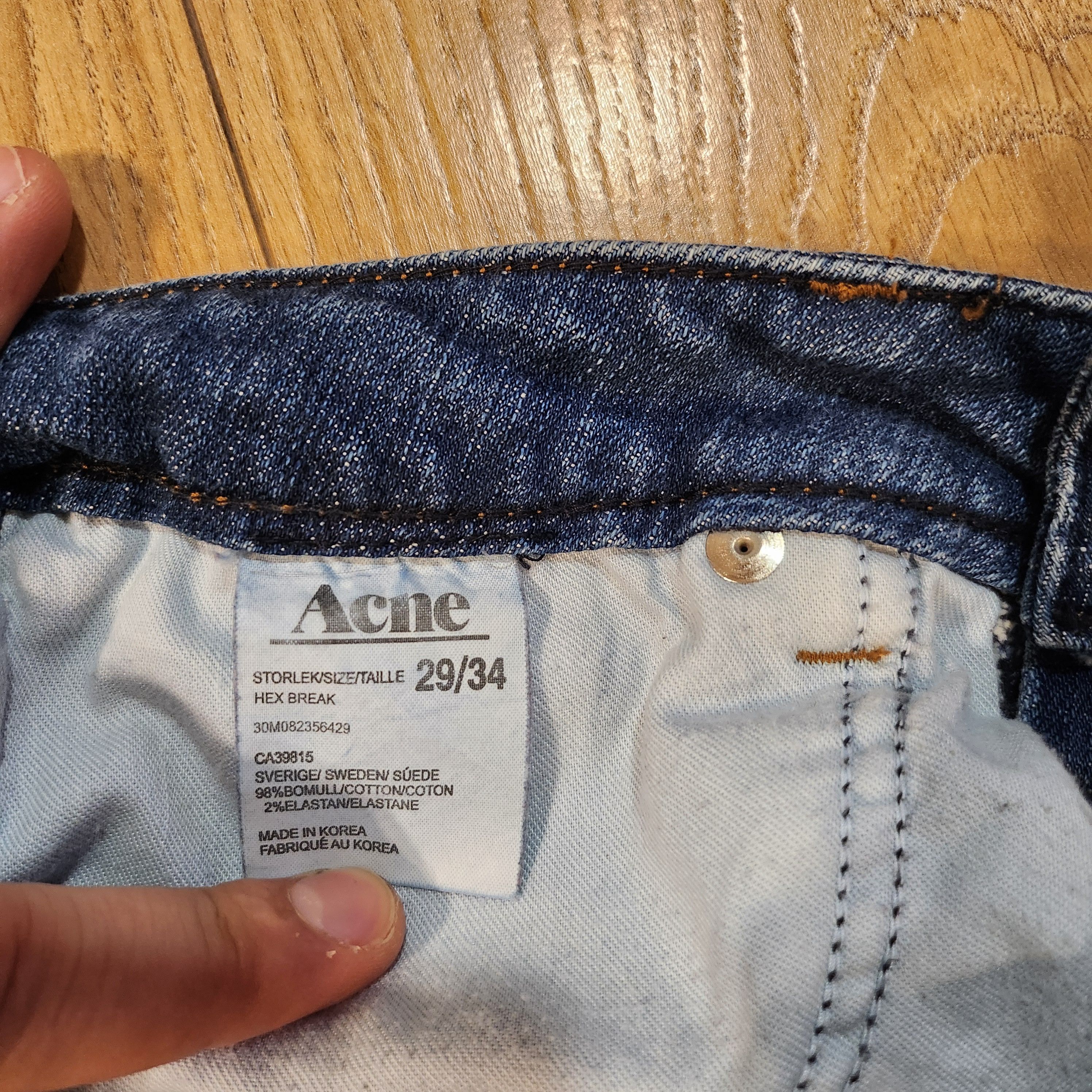 Acne Studios Hex Break 29/34 Acne Studios Denim Size US 29 - 5 Thumbnail