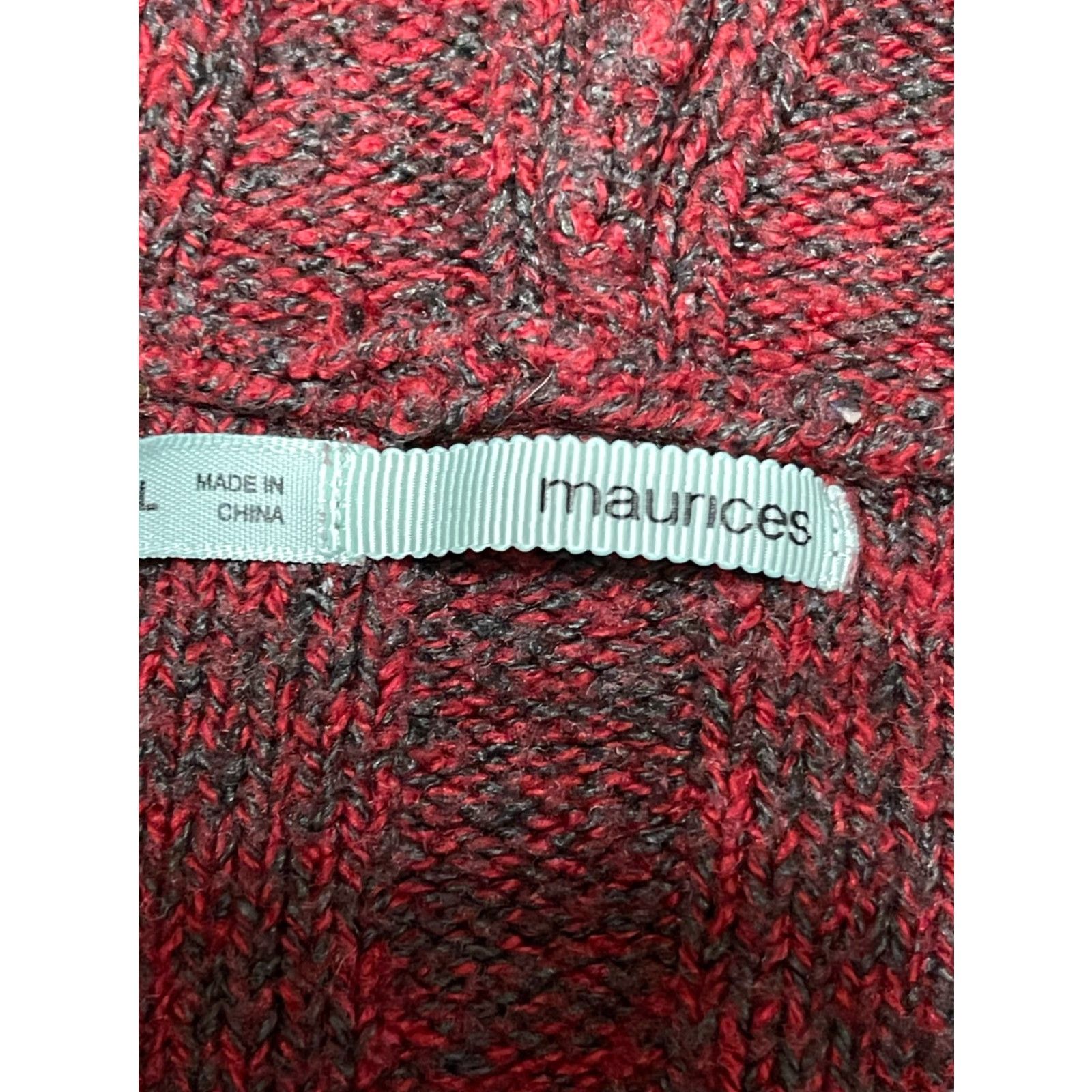 Vintage Maurices Hoodie Women's Large Red Black Pullover Knit Casual Fall Spring Summer Regular Style Pullover Mens? Size L / US 10 / IT 46 - 6 Thumbnail