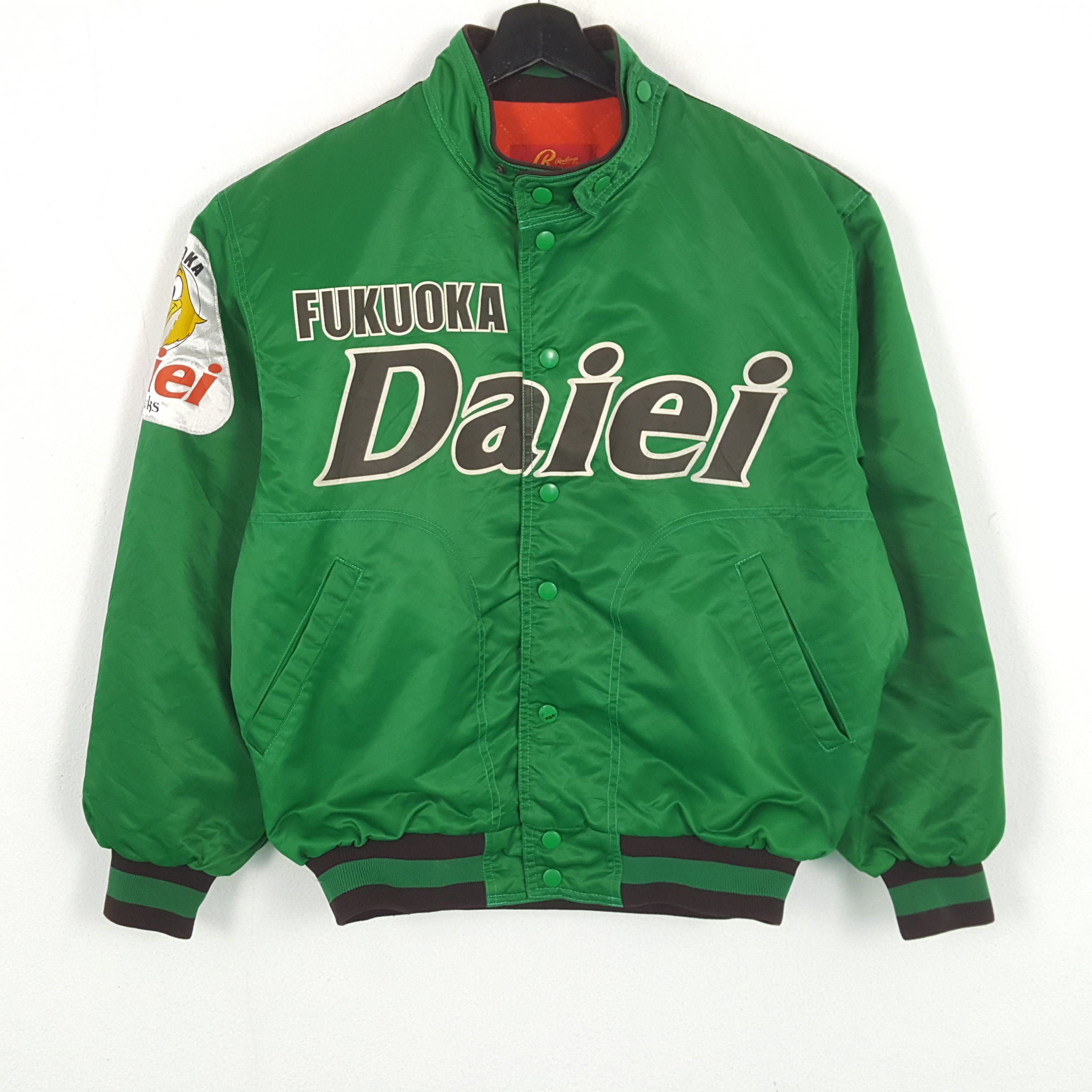 MLB × Vintage FUKUOKA DAIEI HAWKS Baseball Team Bombers Jacket Size US L / EU 52-54 / 3 - 3 Thumbnail