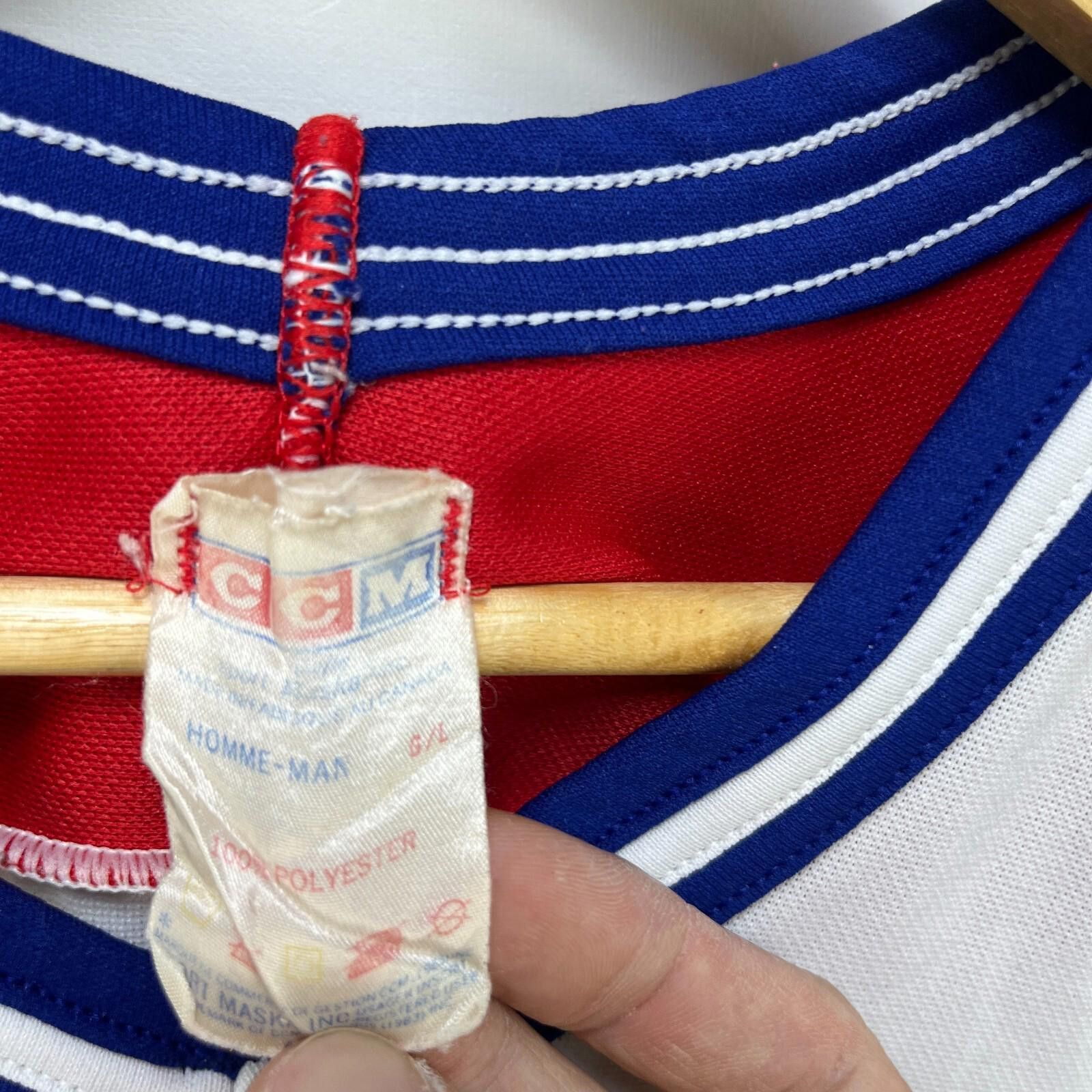 Ccm Vintage 90s Montreal Canadiens CCM Hockey Jersey #22 Large Size ONE SIZE - 4 Thumbnail