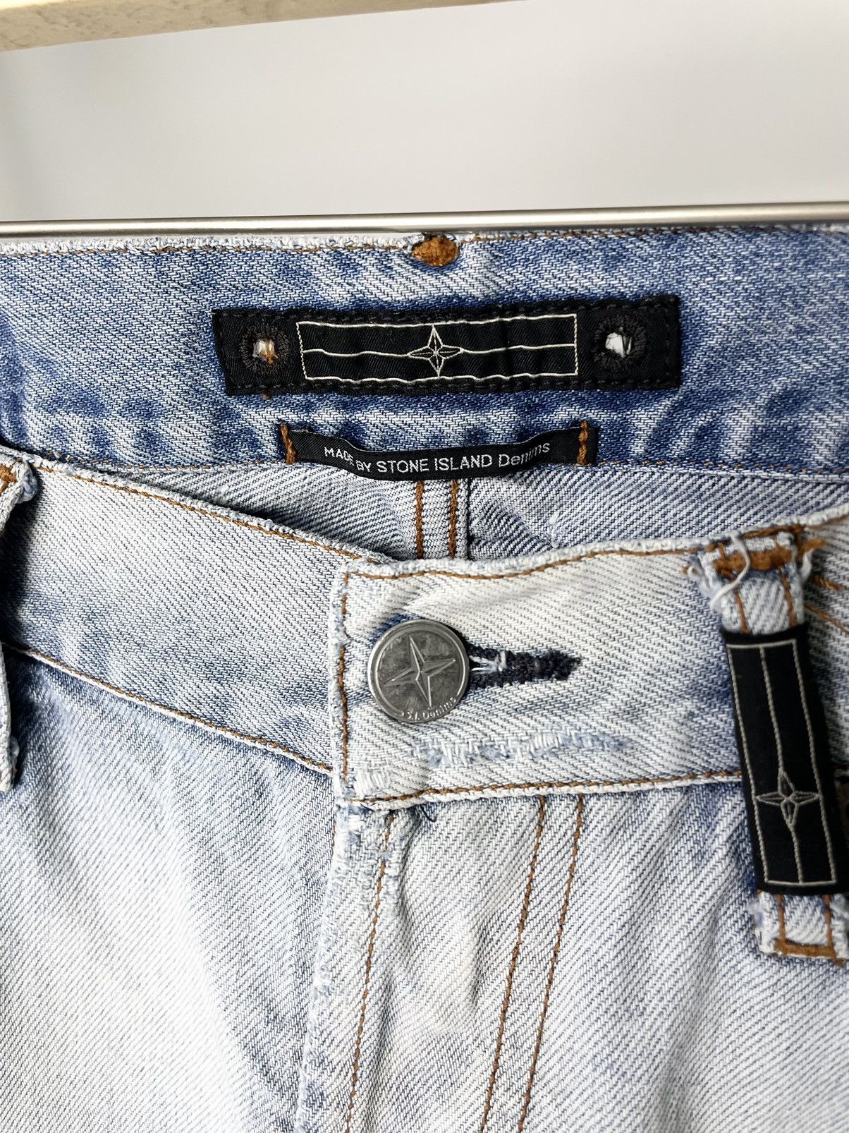 Stone Island Stone Island Denim Vintage Distressed Faded Blue Jeans Pants Size US 34 / EU 50 - 14 Thumbnail