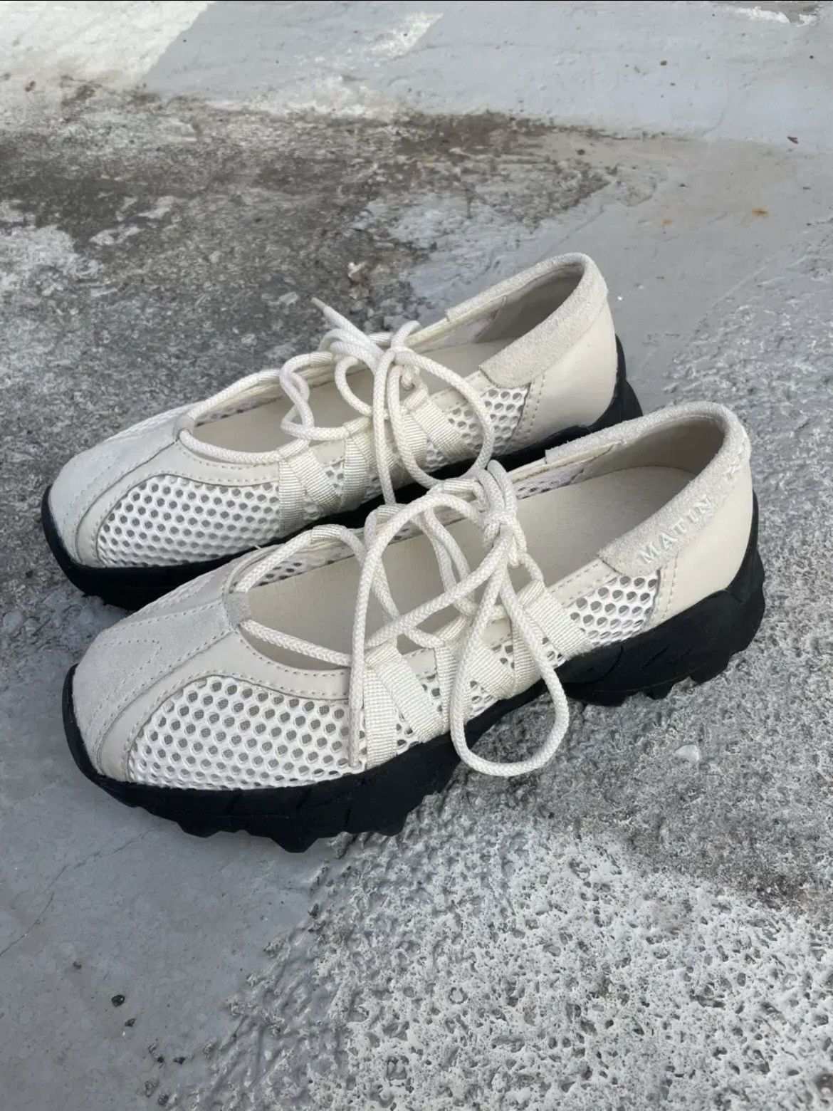 Matin Kim MATIN KIM MESH BALLET SNEAKERS IN IVORY Size US 7 / IT 37 - 3 Thumbnail