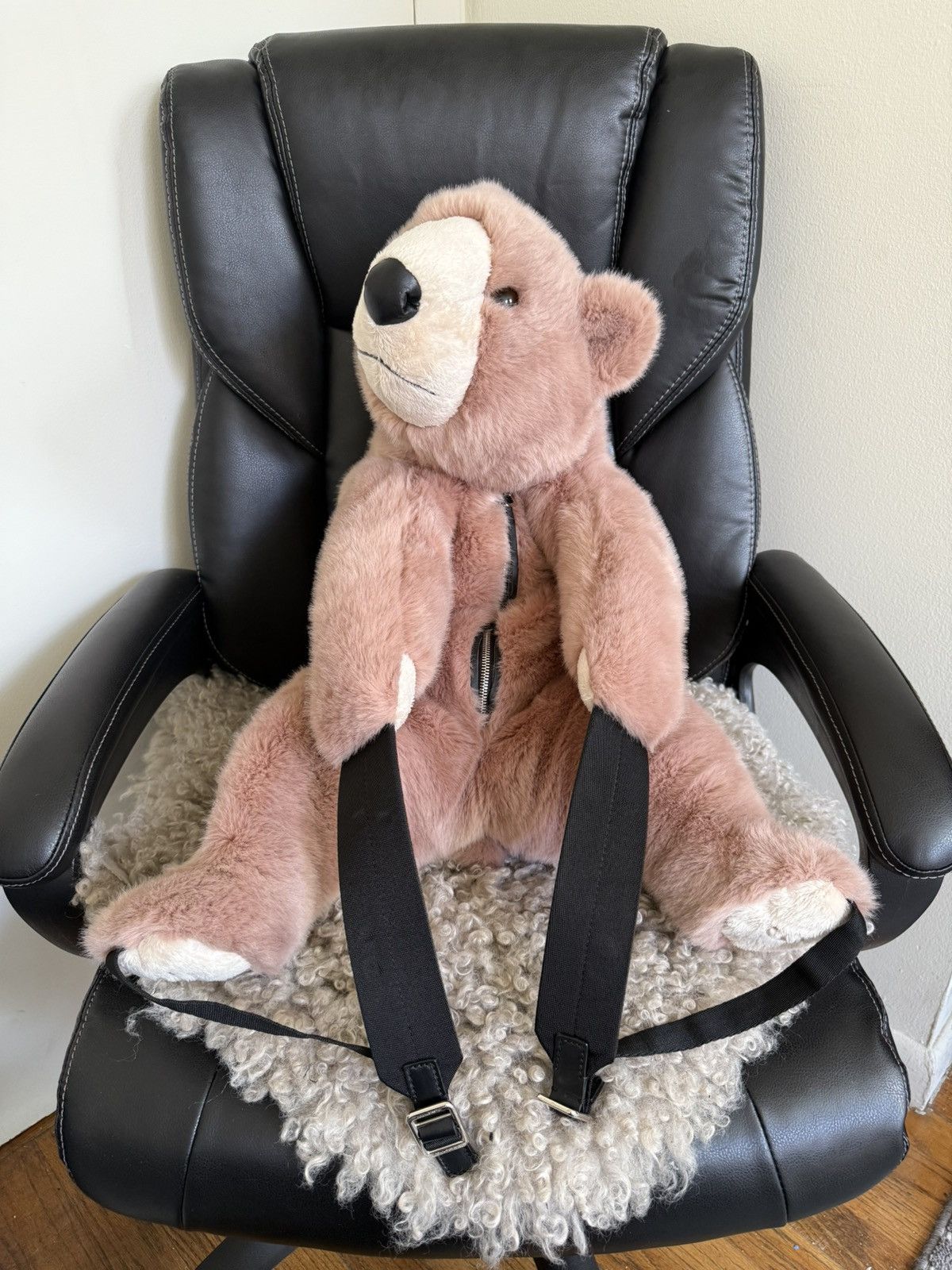 Pre-owned Dolce & Gabbana Fw17  Bear Backpack In Pink