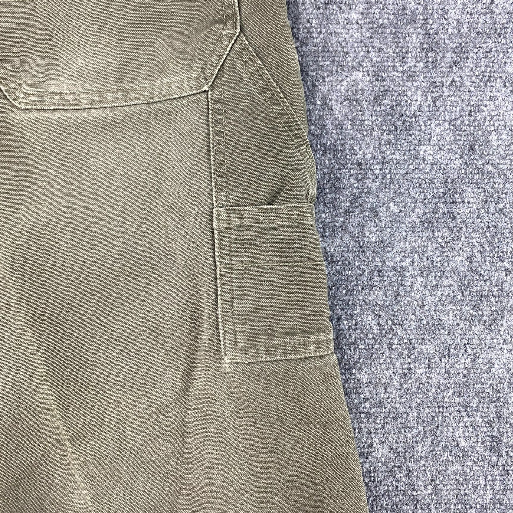 Eddie Bauer Eddie Bauer Mens Pants Carpenter 39x26 Green Canvas Work Utility Casual 90s Theme Size US 39 - 6 Thumbnail