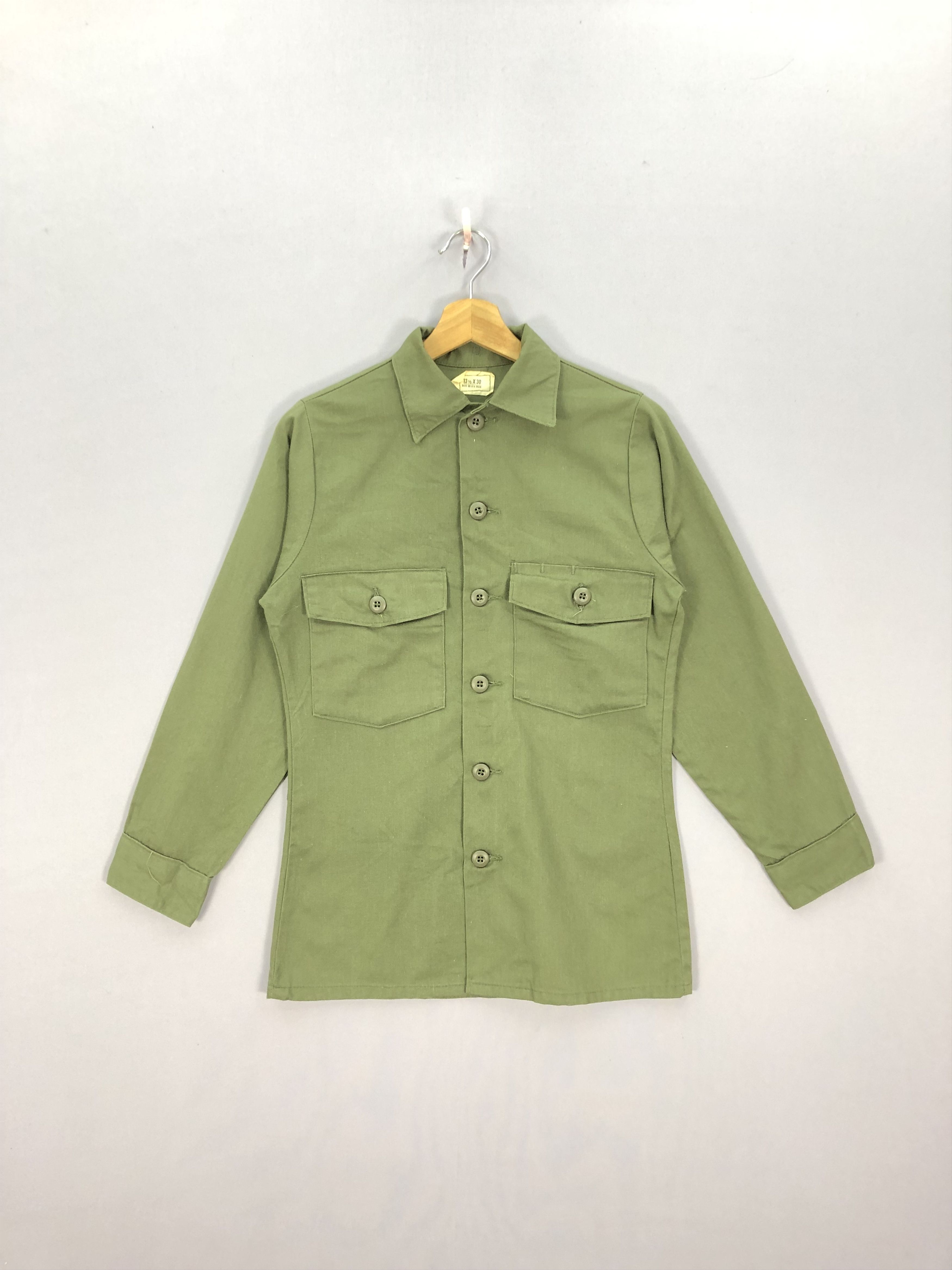 Vintage Vintage 80s OG 507 Military Work Wear Shirt Jacket Size US S / EU 44-46 / 1 - 1 Thumbnail