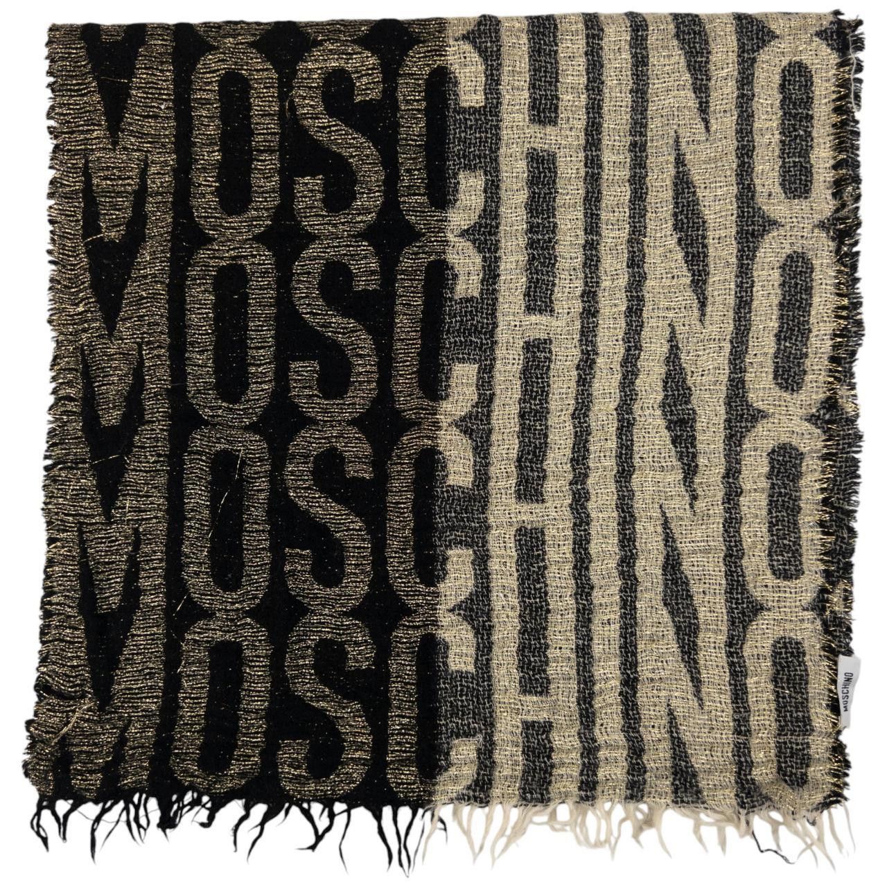 Moschino Vintage Moschino Monogram Text Scarf Size ONE SIZE - 1 Thumbnail