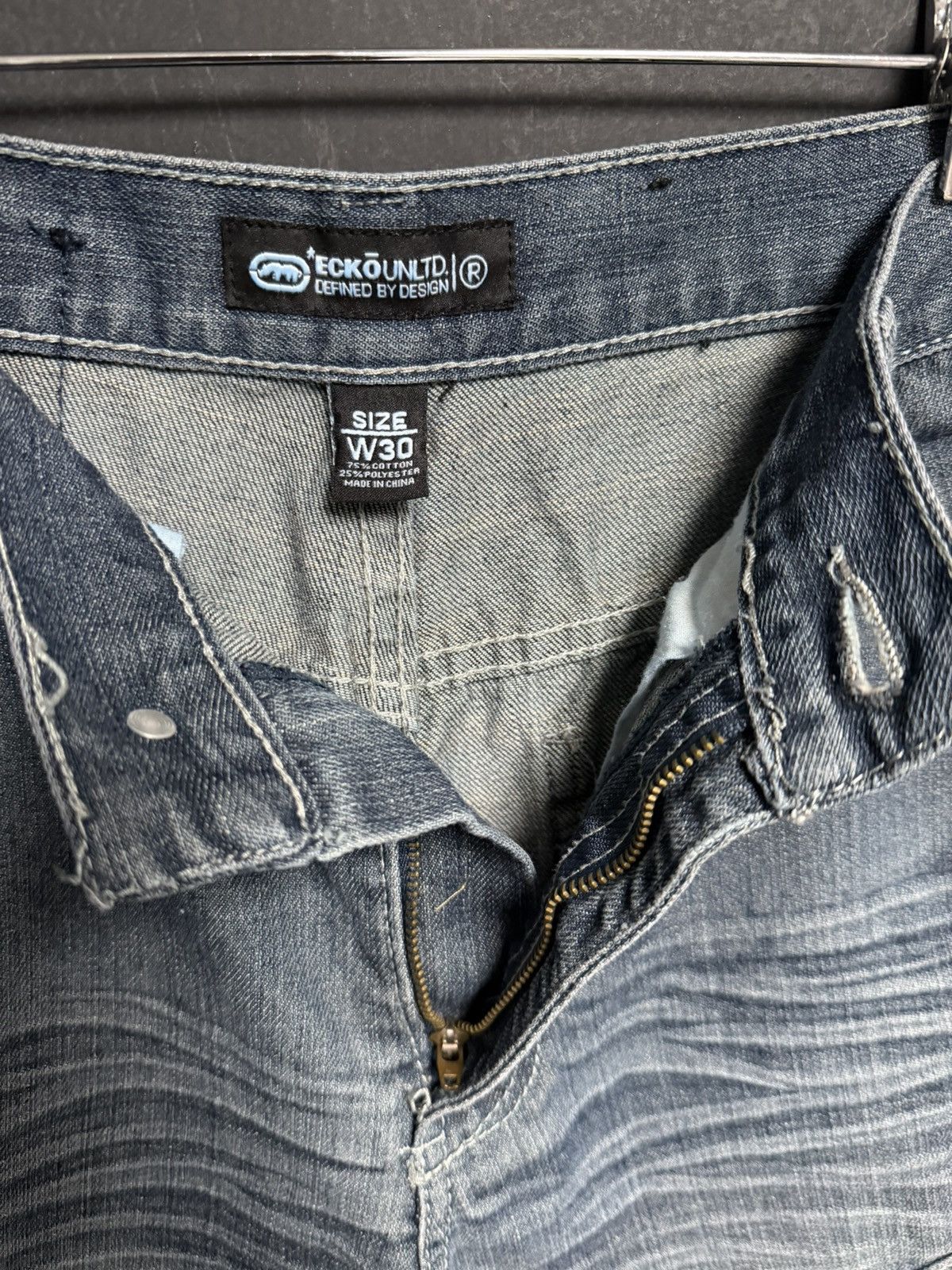 Ecko Unltd. Vintage Y2K Ecko Untld. Faded Jean Shorts Jorts 90s Size US 30 / EU 46 - 3 Thumbnail