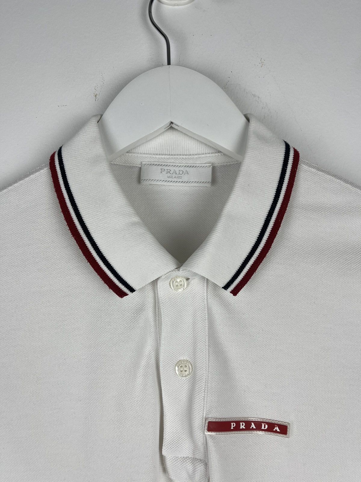 Prada Prada Red Tab Polo Shirt 2018 Size US M / EU 48-50 / 2 - 6 Thumbnail
