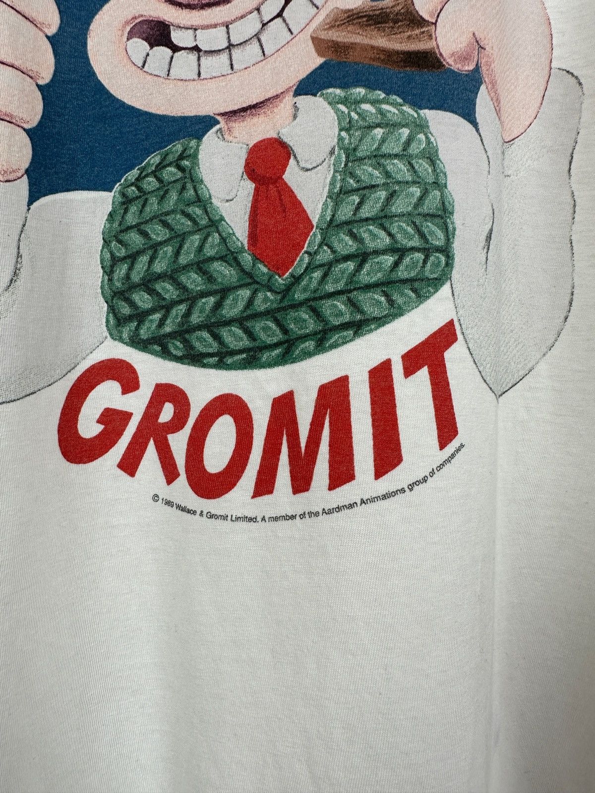 Cartoon Network 1989 Vintage Wallace & Gromit Crackin Toast T-Shirt Size US XL / EU 56 / 4 - 8 Thumbnail
