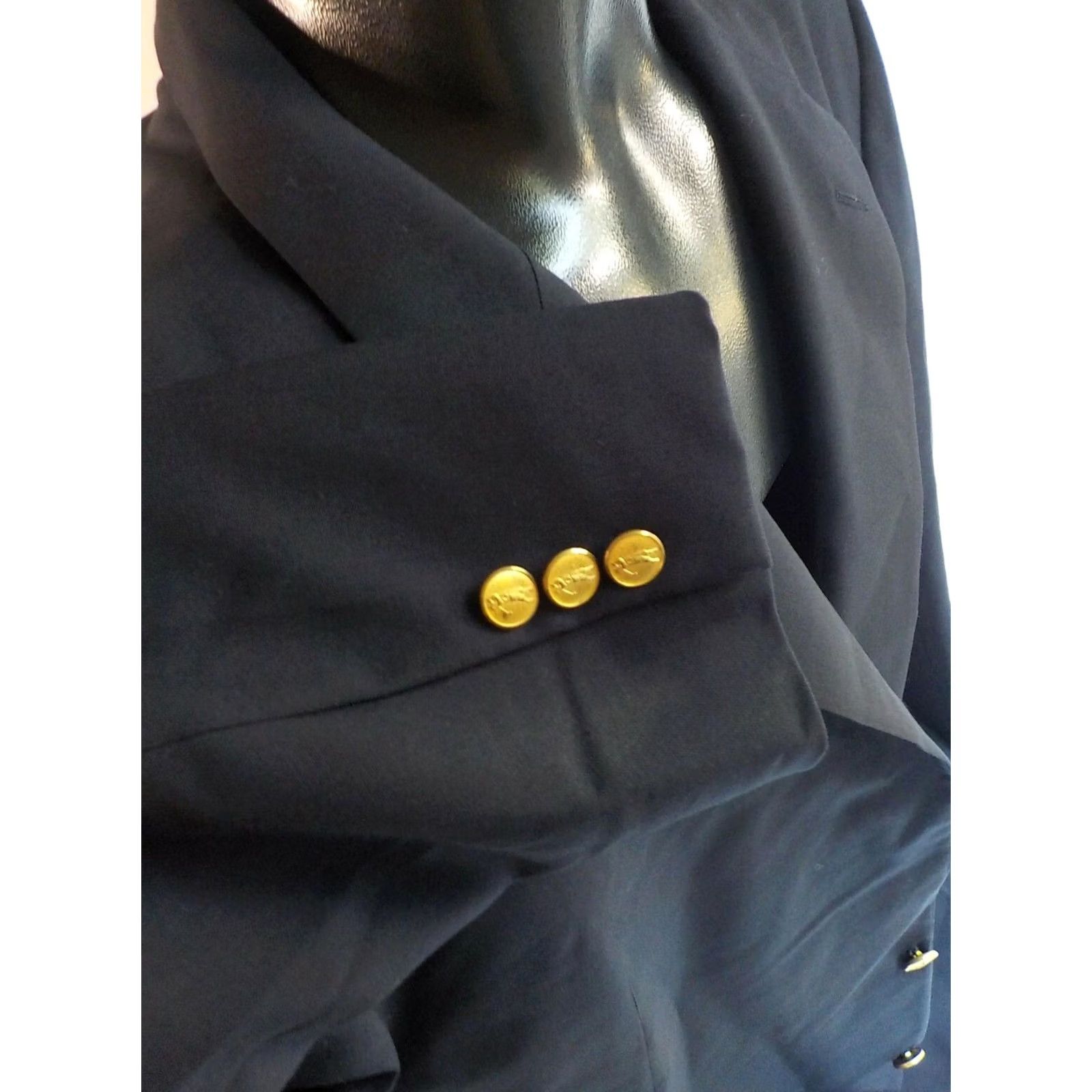 Vintage Bobby Jones Blazer 48L Navy 2 Gold Button Wool USA Mens Size 48R - 4 Thumbnail