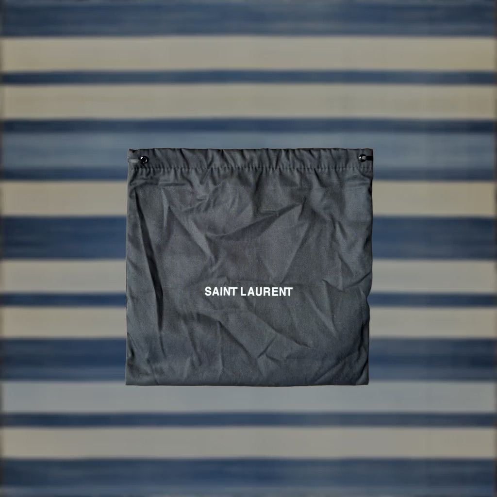 Yves Saint Laurent Saint Laurent Dust Bag Drawstring Black Cotton Italy Unisex 12x12 Logo Vintage No N/A Size ONE SIZE - 1 Thumbnail