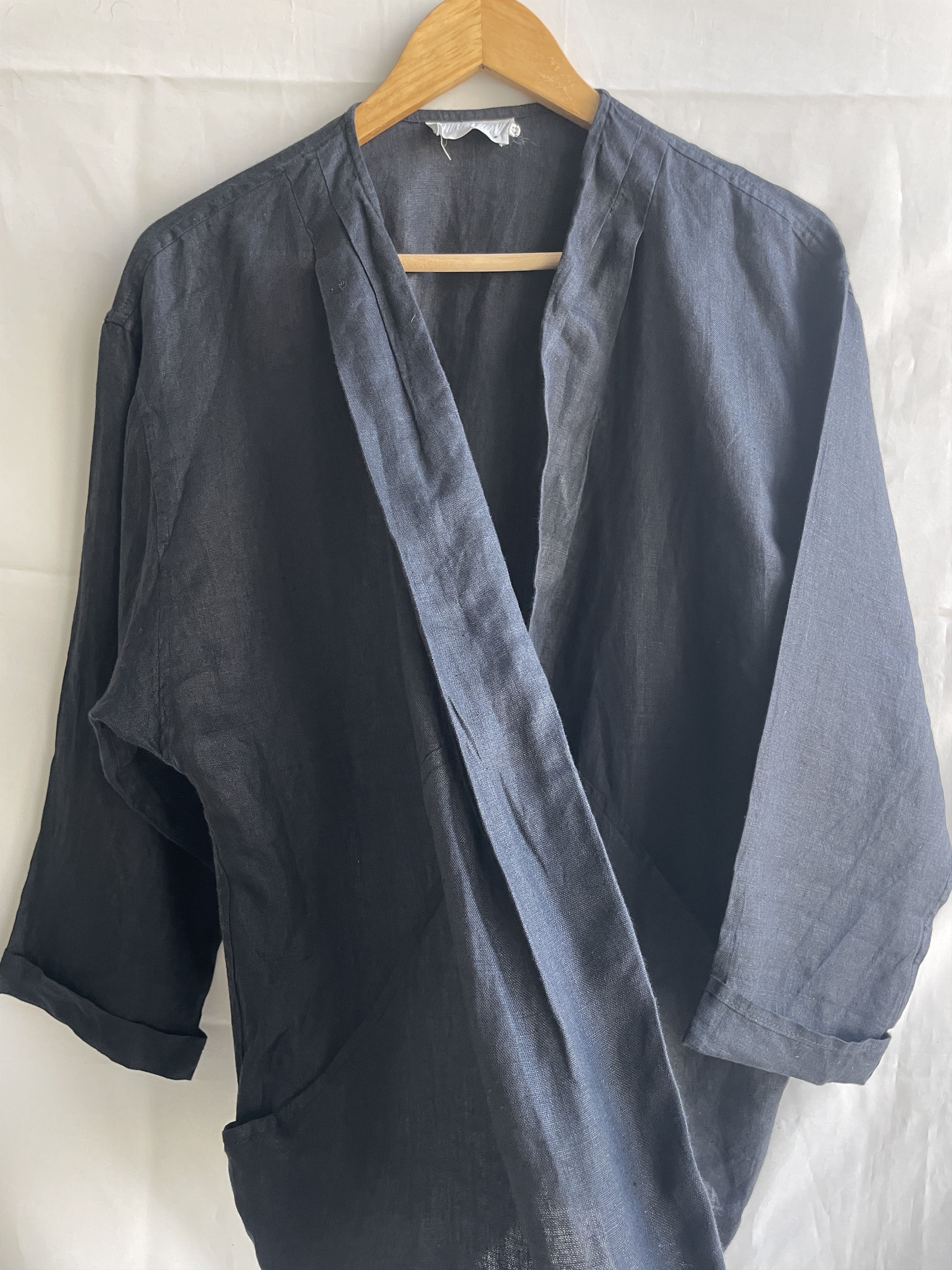 Chiara Boni Chiara Boni Linen Open Front Kimono Cardigan Size IT 42 Size M / US 6-8 / IT 42-44 - 3 Thumbnail