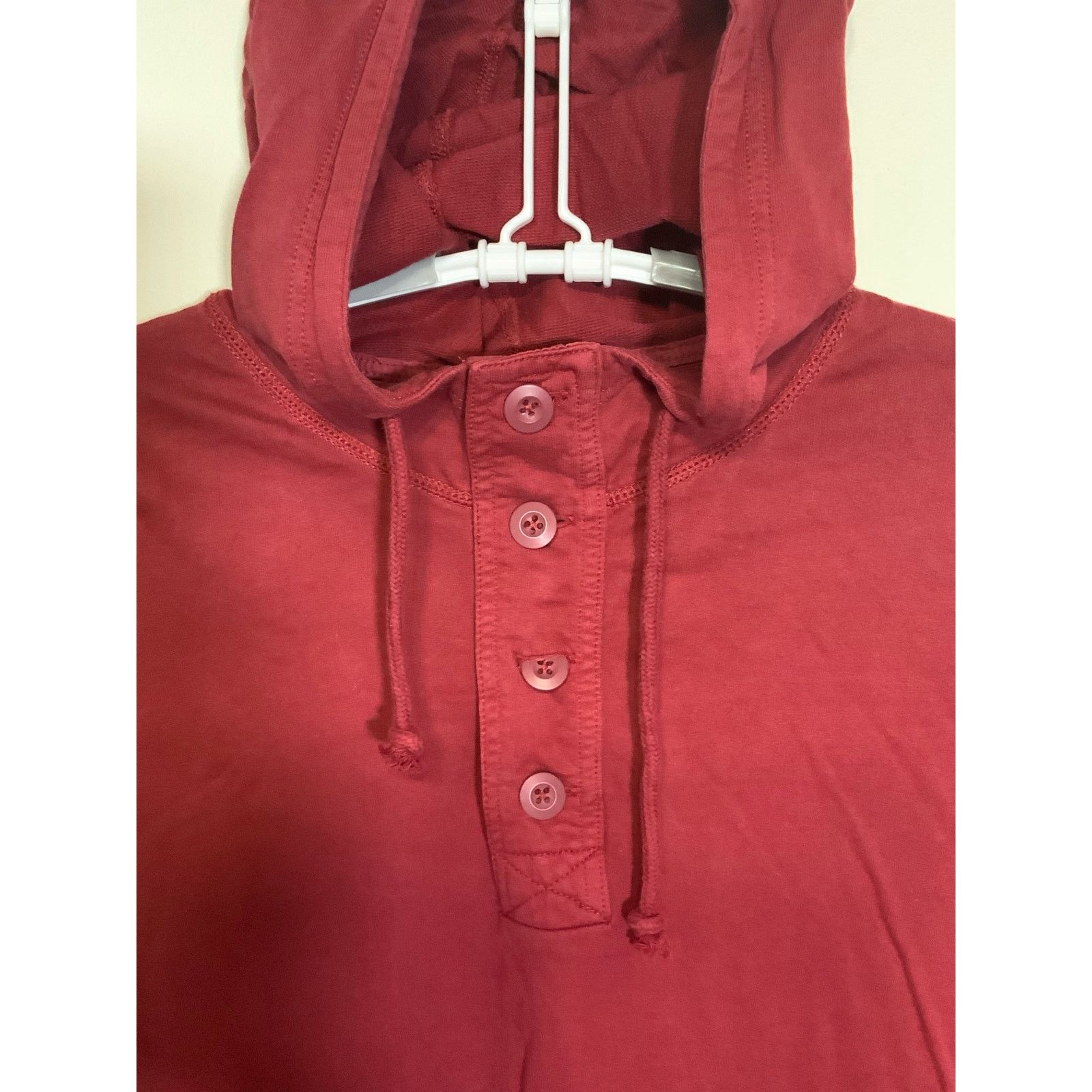 Merona Merona Henley Pullover Faded Red Drawstring Hoodie Size M Size M / US 6-8 / IT 42-44 - 9 Thumbnail