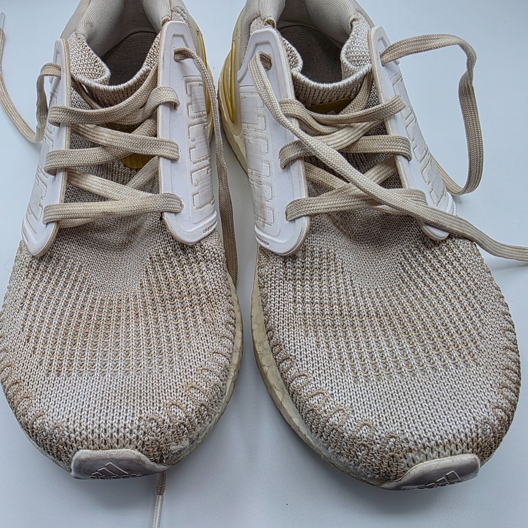 Adidas Adidas Ultraboost 20 Womens size 8 White Gold Athletic Shoes Size US 8 / IT 38 - 10 Thumbnail