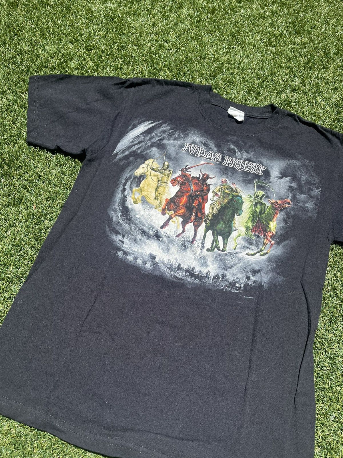 Band Tees × Vintage VTG 00’s Judas Priest Nostradamus Four Horsemen Band Tee Size US M / EU 48-50 / 2 - 3 Thumbnail