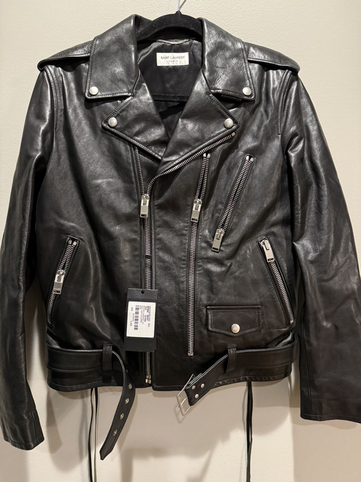 Saint Laurent Paris 🔥$5.5K VALUE🔥L17 Leather Biker Jacket Size US M / EU 48-50 / 2 - 1 Thumbnail