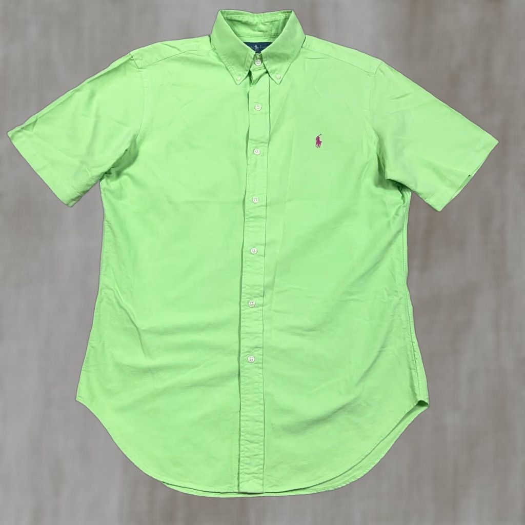 Ralph Lauren Ralph Lauren Button-Up Shirt Men Small Lime Green Pink Pony Classic Oxford Shirt Colorful, Preppy, Modern Mens Size US S / EU 44-46 / 1 - 1 Thumbnail