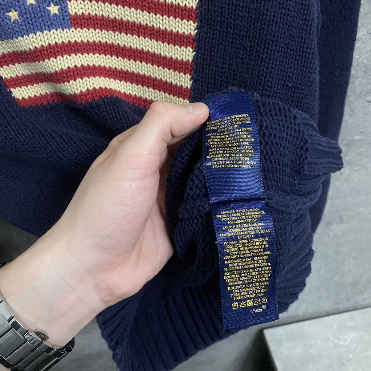 Polo Ralph Lauren Vintage Polo Ralph Lauren USA Flag 1/4 Zip Sweater Size US XS / EU 42 / 0 - 10 Thumbnail