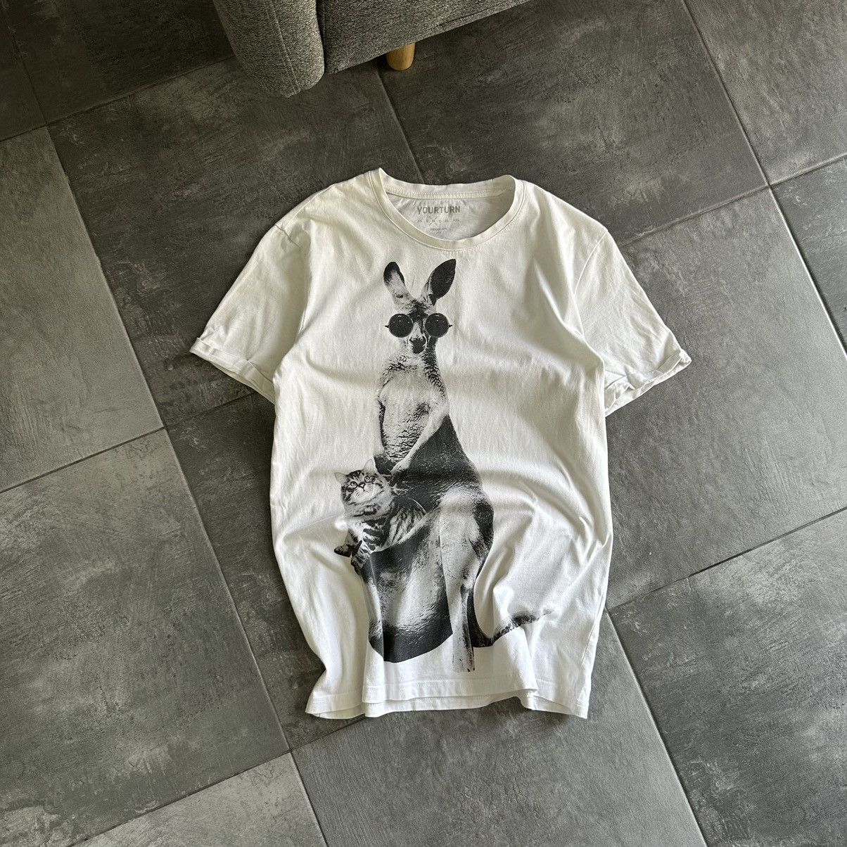Vintage Vintage Japanese Style T-shirts Kangaroo And Cat Big Logo Size US M / EU 48-50 / 2 - 1 Thumbnail