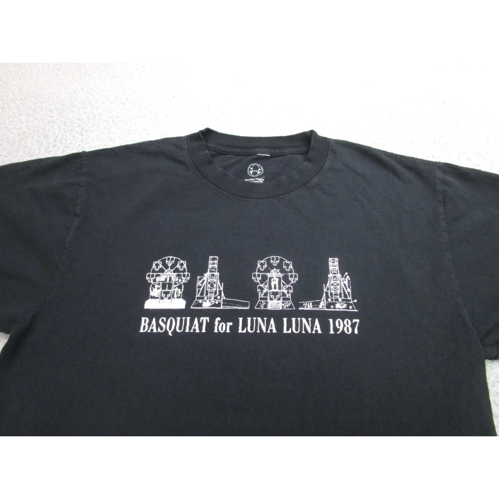 Vintage VINTAGE Jean-Michel Basquiat Luna Luna Shirt Mens Small Black 1987 Art Graphic Tee Mens S Black Basquiat 1987 Art Merch Size US S / EU 44-46 / 1 - 2 Thumbnail