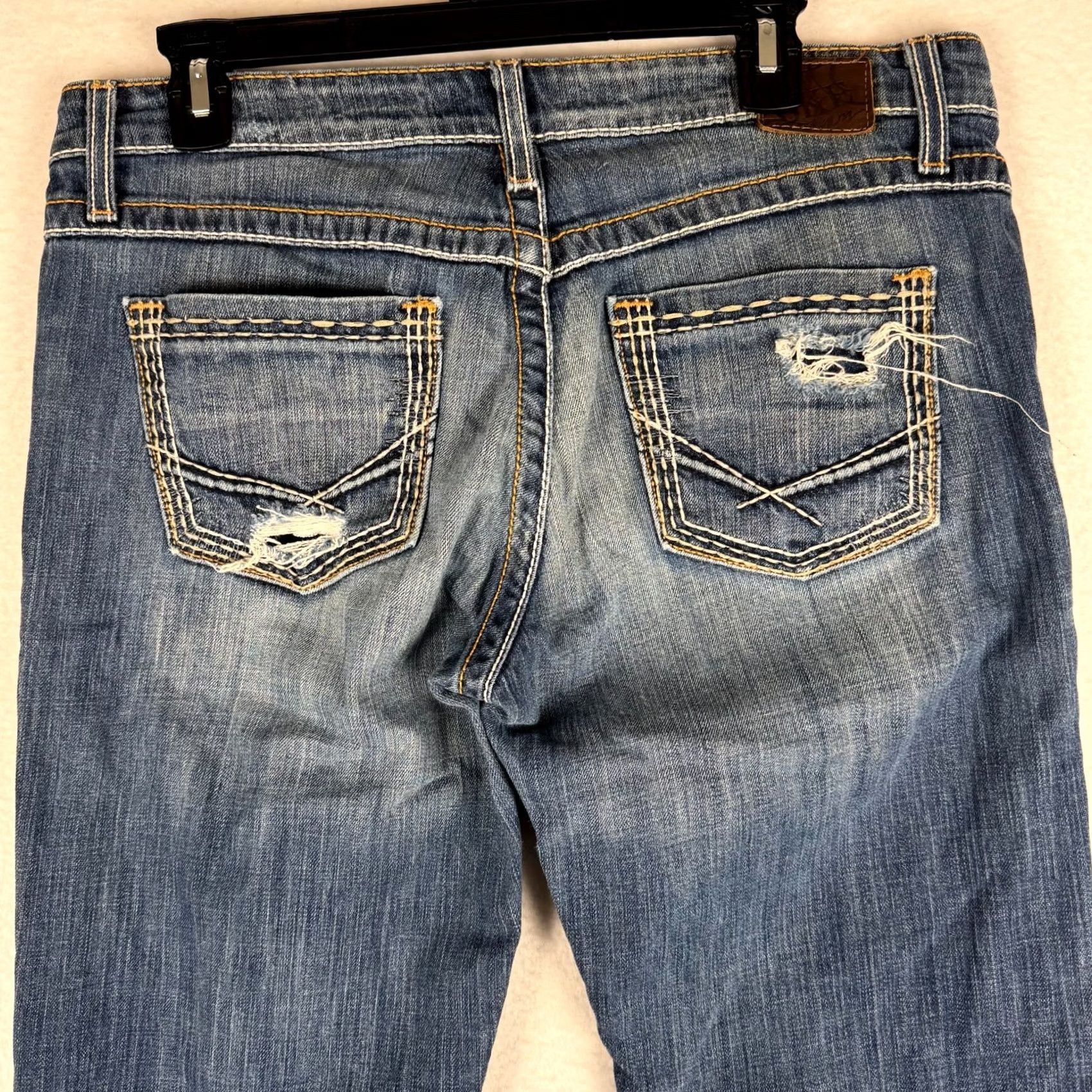 Vintage Y2K Buckle Bke Jeans Distressed Grunge Blue Denim 5-Pocket Straight Vintage? No, Distressed jeans not vintage 34x36 Mens 30x37 (Fits 34x36) Size US 34 / EU 50 - 4 Thumbnail