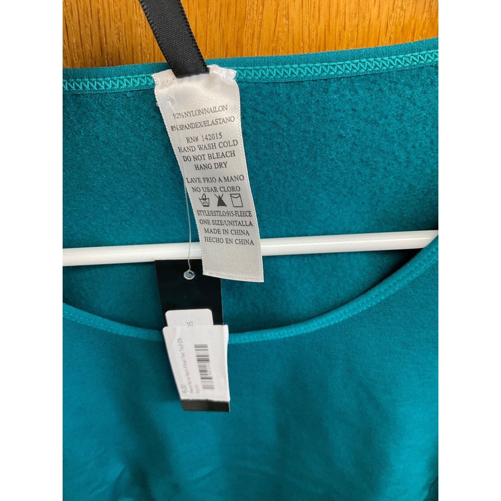 Other Womens Teal Long Sleeve Top Round Neck One Size Fits All Cas Size ONE SIZE - 4 Thumbnail