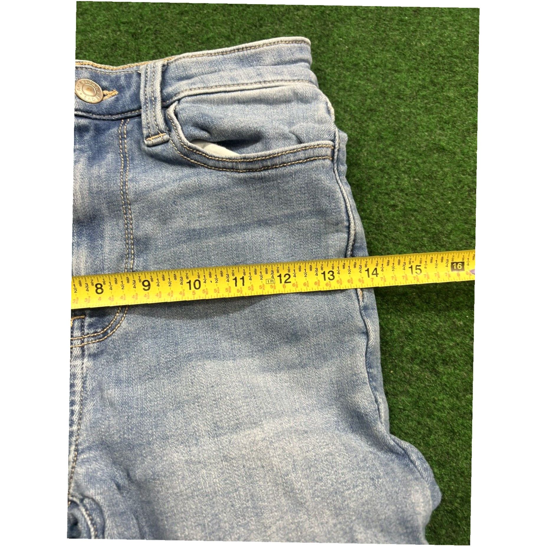 American Eagle Outfitters American Eagle Hi-Rise Jegging Denim Jeans Size 2 Super Stretch Blue SHORT 25x26 Size 42" / US 20 - 7 Thumbnail